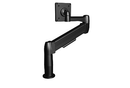 SpaceArm Monitor Mount Stand - Adjustable Clamp Desk Mount for 13-32 Inch Screens, Ergonomic VESA 75x75/100x100 Black - Perfect for Home Office, Gaming & Workspace Setup