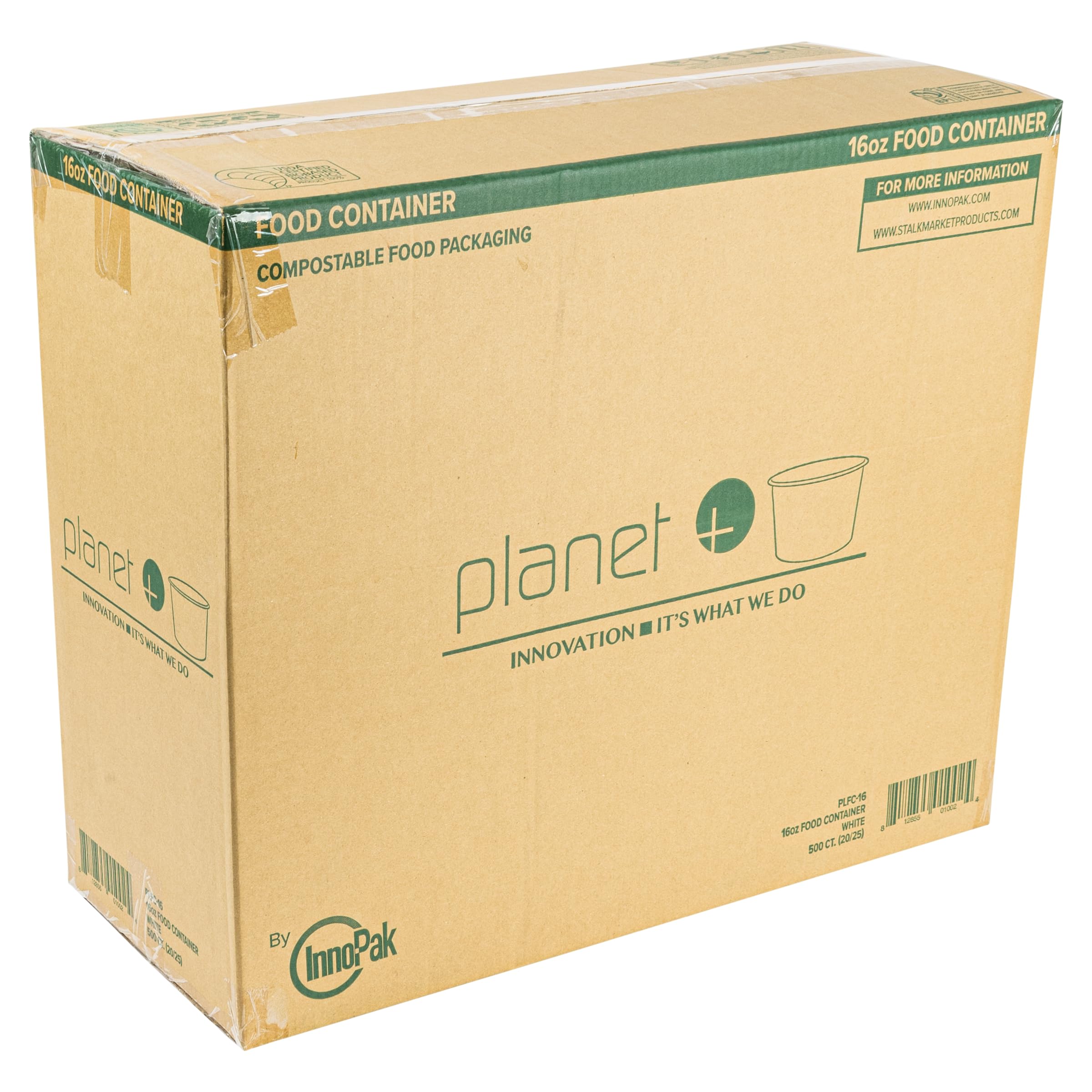 Eco-Friendly 100% Compostable PLA Laminated Food Containers - 16oz (500 Count) | Biodegradable Takeout Boxes for Restaurants, Catering & Meal Prep | Sustainable Disposable Food Storage Solution