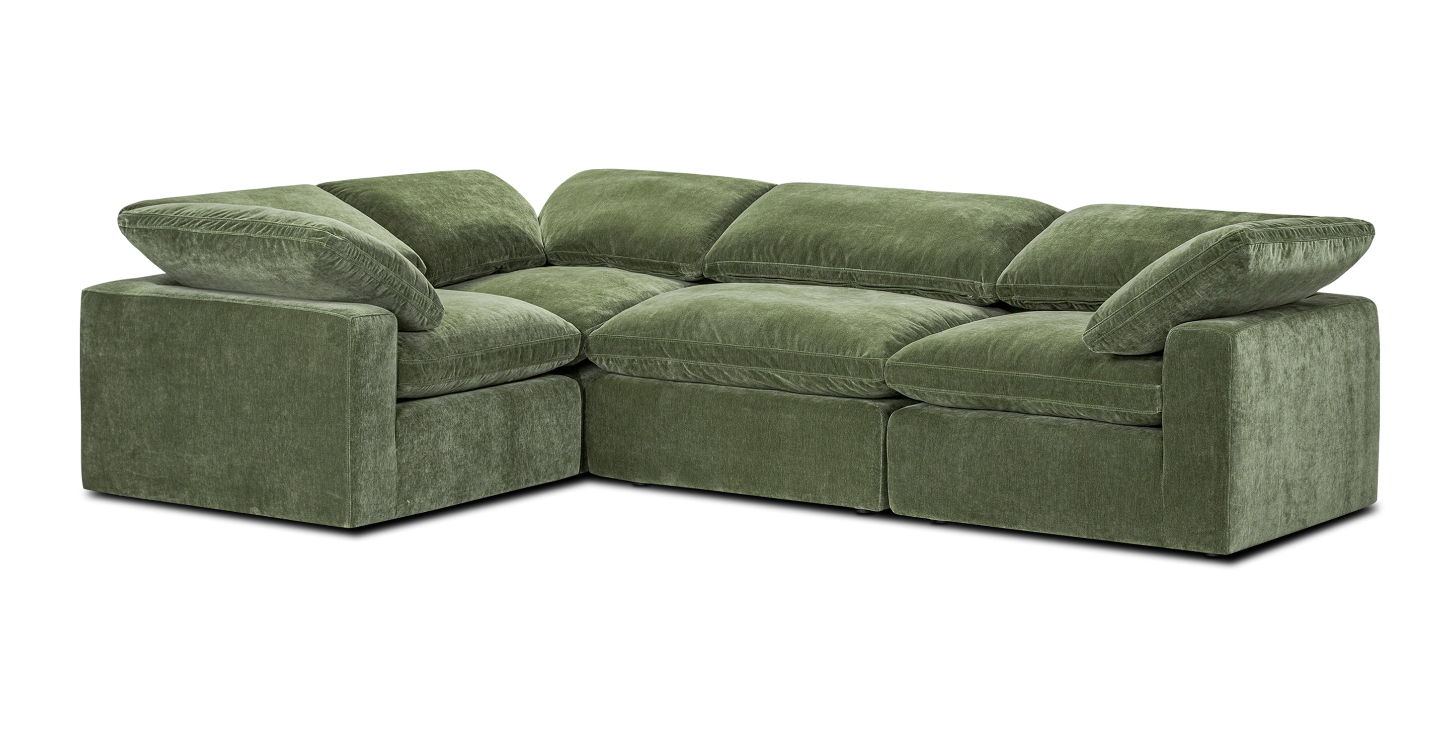 4-Seat Aspen Modular L-Shaped Sectional Sofa - Modern Living Room Furniture for Small Spaces & Apartments - Perfect for Family Gatherings & Movie Nights
