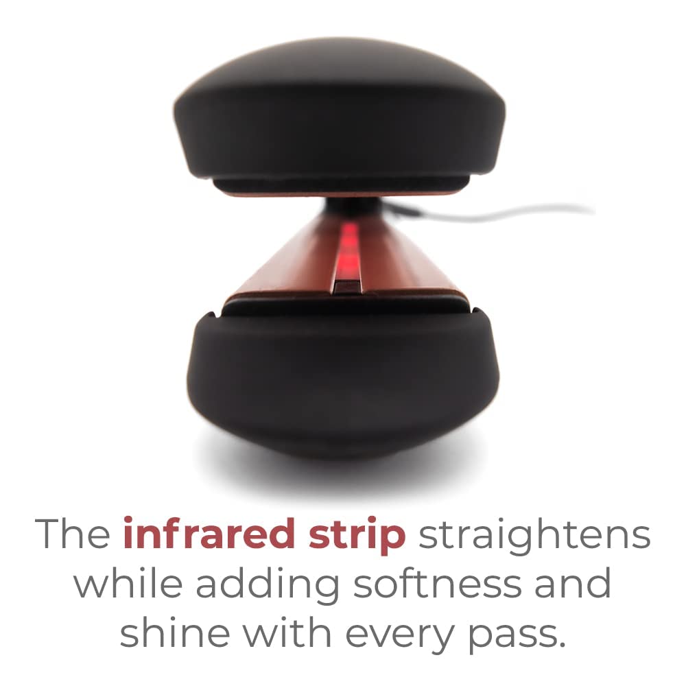 Infrarose Tourmaline Hair Styler & Straightener - 1 Count, Shine Enhancing, Curling & Straightening Iron for Smooth, Frizz-Free Hair - Perfect for Home, Salon & Travel Styling