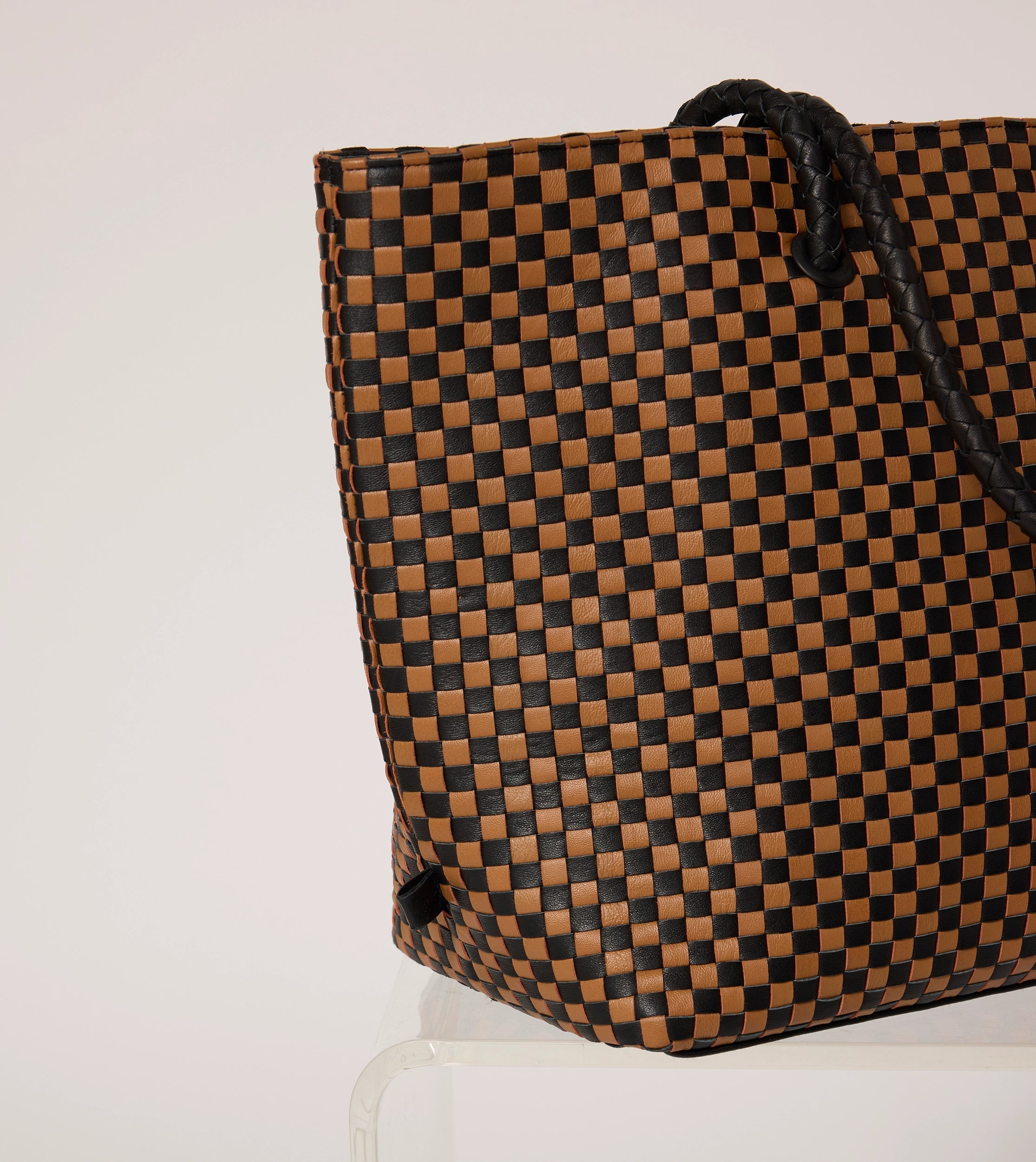 Eugenie Woven Tote Bag for Women - Stylish Brown Multi Color Handbag - Perfect for Work, Travel, and Everyday Use