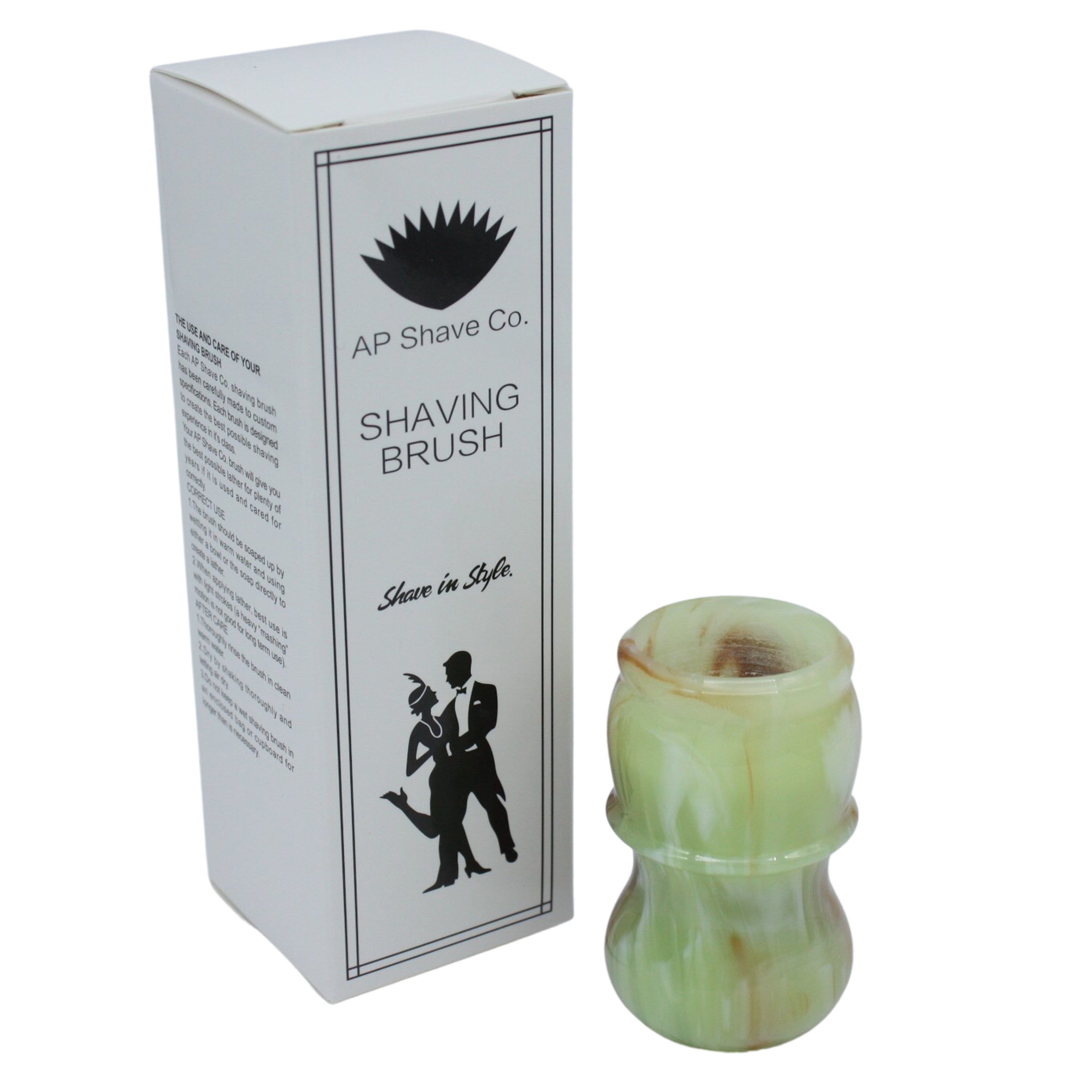 Premium Jade Handcrafted Shaving Brush Handle for Wet Shaving - Fits 24mm & 26mm Knots - Luxury Grooming Gift for Men - Perfect for Traditional Wet Shaving & Barber Shop Use