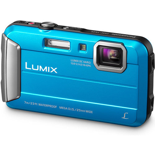 Panasonic Lumix DMC-TS25 Waterproof Digital Camera 16.1MP with 4x Zoom (Blue) - Perfect for Outdoor Adventures, Beach Trips & Underwater Photography