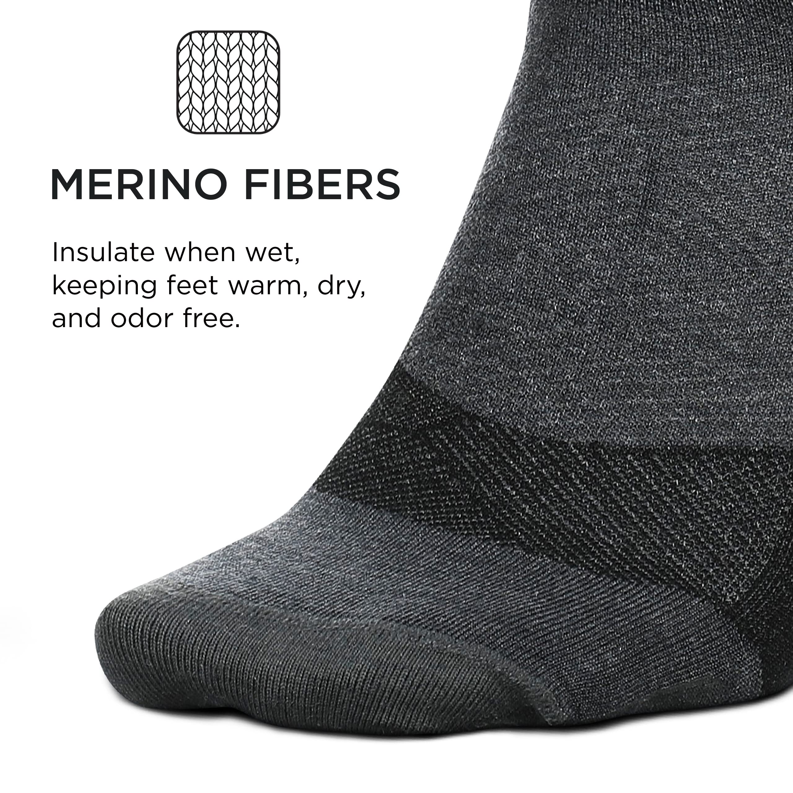 Feetures Merino 10 Ultra Light Cushion No Show Tab Ankle Socks - Breathable Wool Socks for Women & Men (1 Pair) - Perfect for Running, Hiking & Everyday Comfort