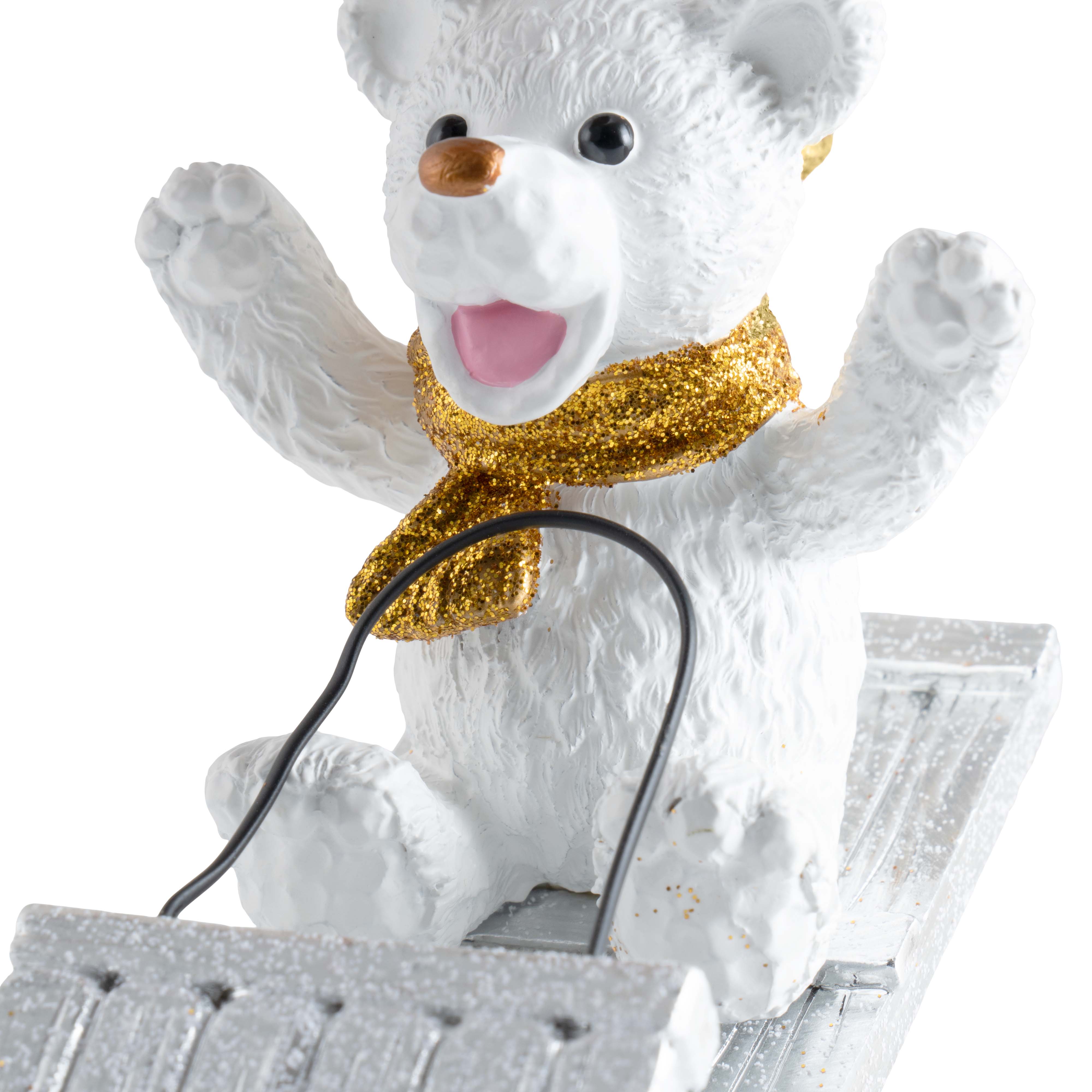Cute Teddy Bear Christmas Ornament for Sledding - Perfect for Holiday Tree Decorations, Winter Gifts & Cozy Home Decor