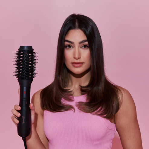 Mermade Hair Blow Dry Brush - Professional Styling Tool for Smooth & Shiny Hair | Sleek Black Design | Perfect for Home & Salon Use