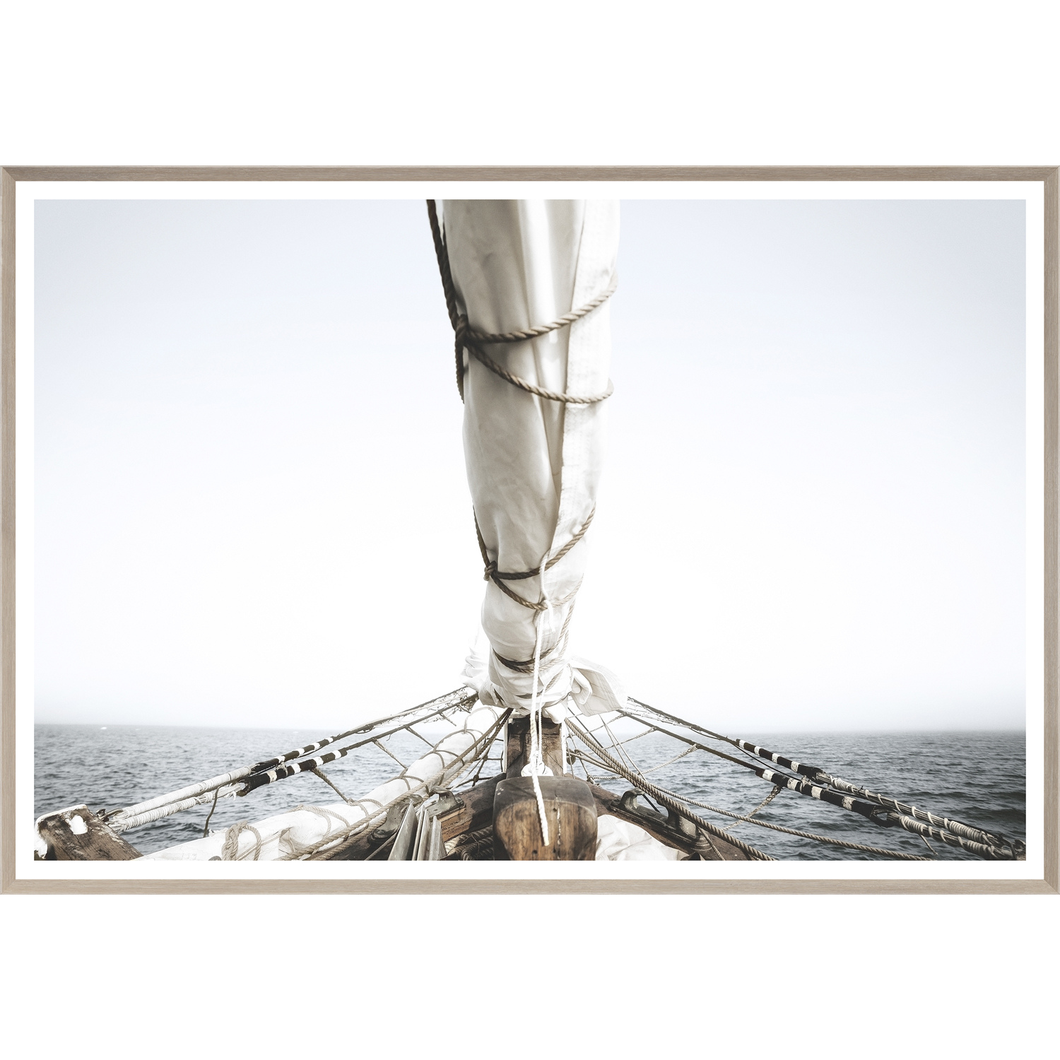 Off the Bow Nautical Wall Art - Coastal Decor for Living Room, Bedroom, or Office | Beach Themed Home Decoration