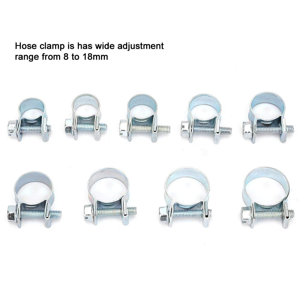 Premium Carbon Steel Hose Clamps - 135 Pcs Heavy Duty Pipe Clips Set with Wide Adjustment Range for Plumbing, Automotive & Workshop Tools | Ideal for Water Pipes, Fuel Lines & Industrial Applications