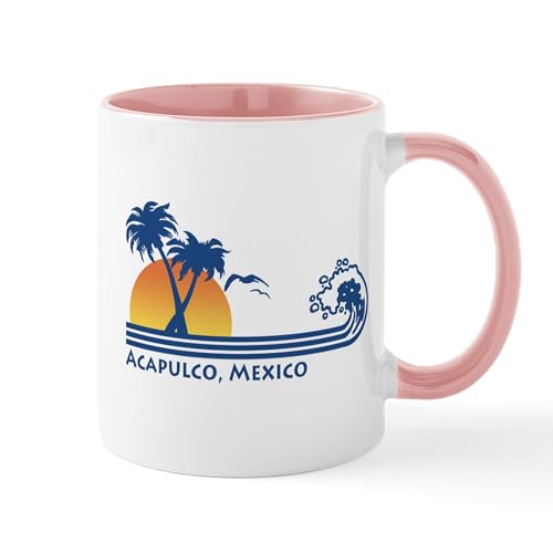 White/Pink Inside - Acapulco Mexico Mug
