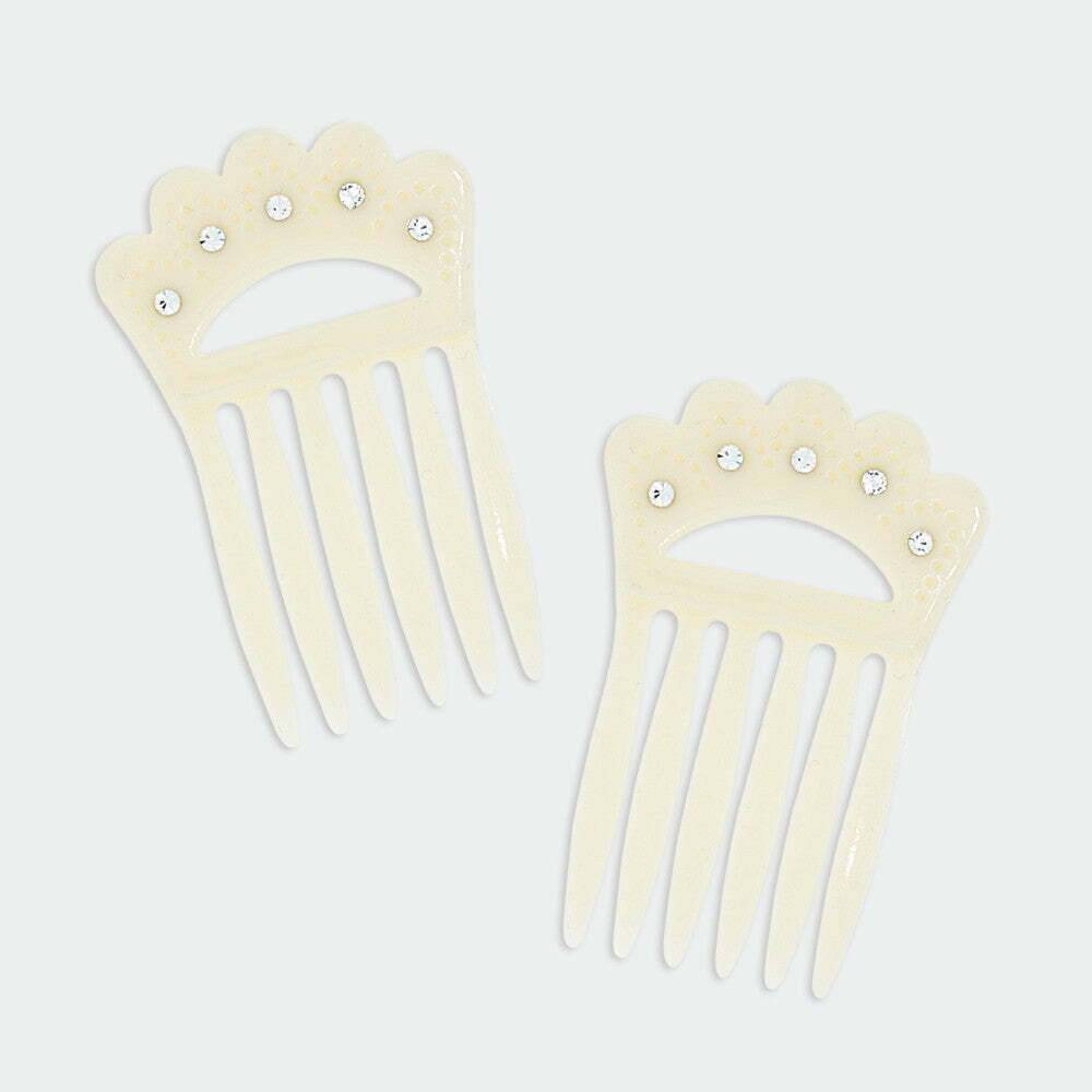 Vintage 1928 Jewelry Classic Double Hair Comb Pins - Elegant Bridal Hair Accessories for Weddings, Proms & Special Occasions
