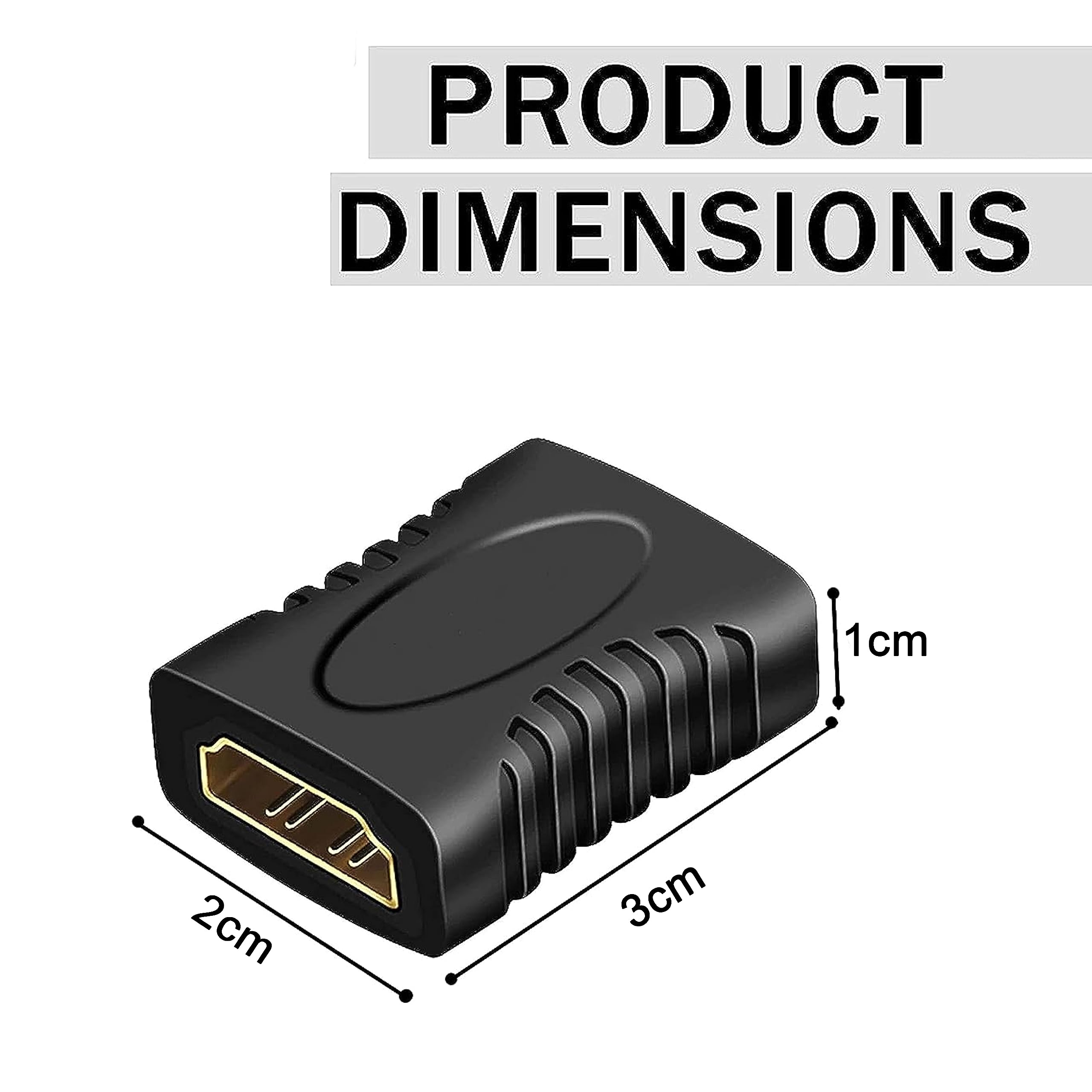 Storite 3 Pack HDMI Female to Female Coupler Adapter - Extends HDMI Cables for HDTV, Computer, PS4/PS3, Monitor, Laptop, Projector, DVD Player, PC & Roku Stick - Black - Perfect for Home Theater Setup & Gaming Stations