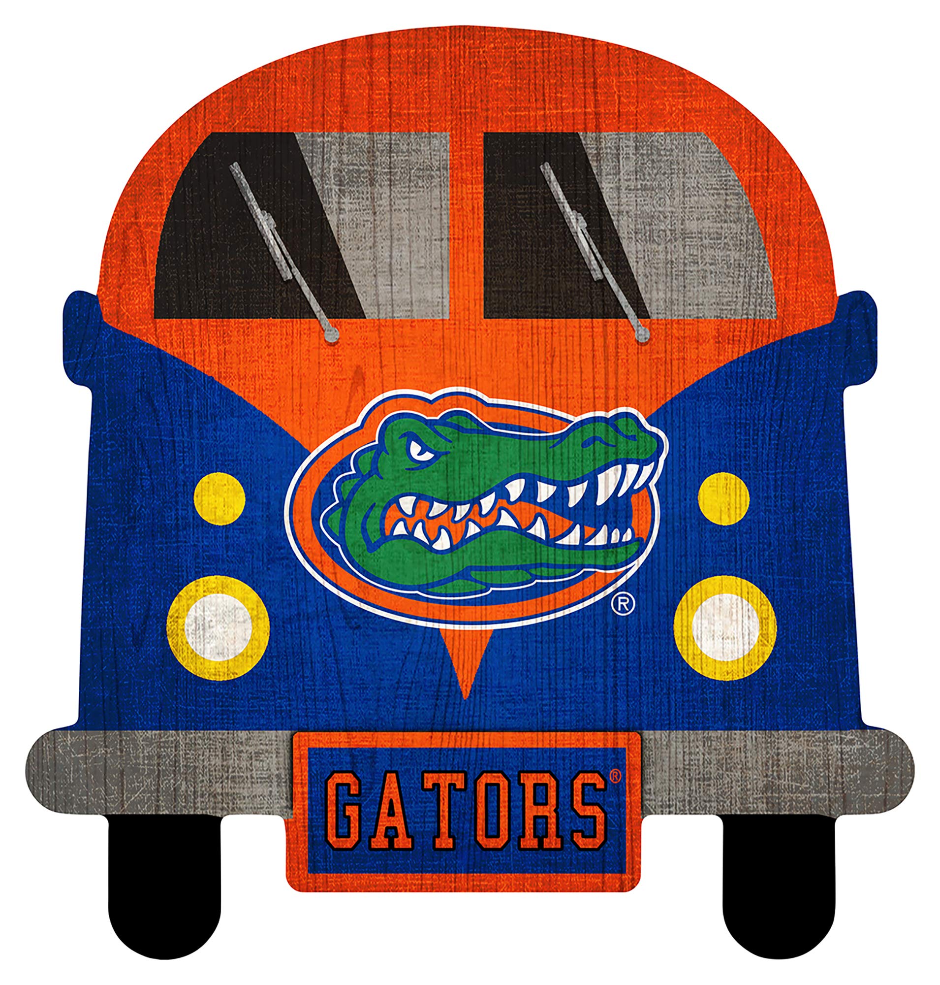 Fan Creations NCAA 12 Inch Team Bus Sign - Officially Licensed College Sports Decor for Tailgating, Game Room & Dorm Room Decorations