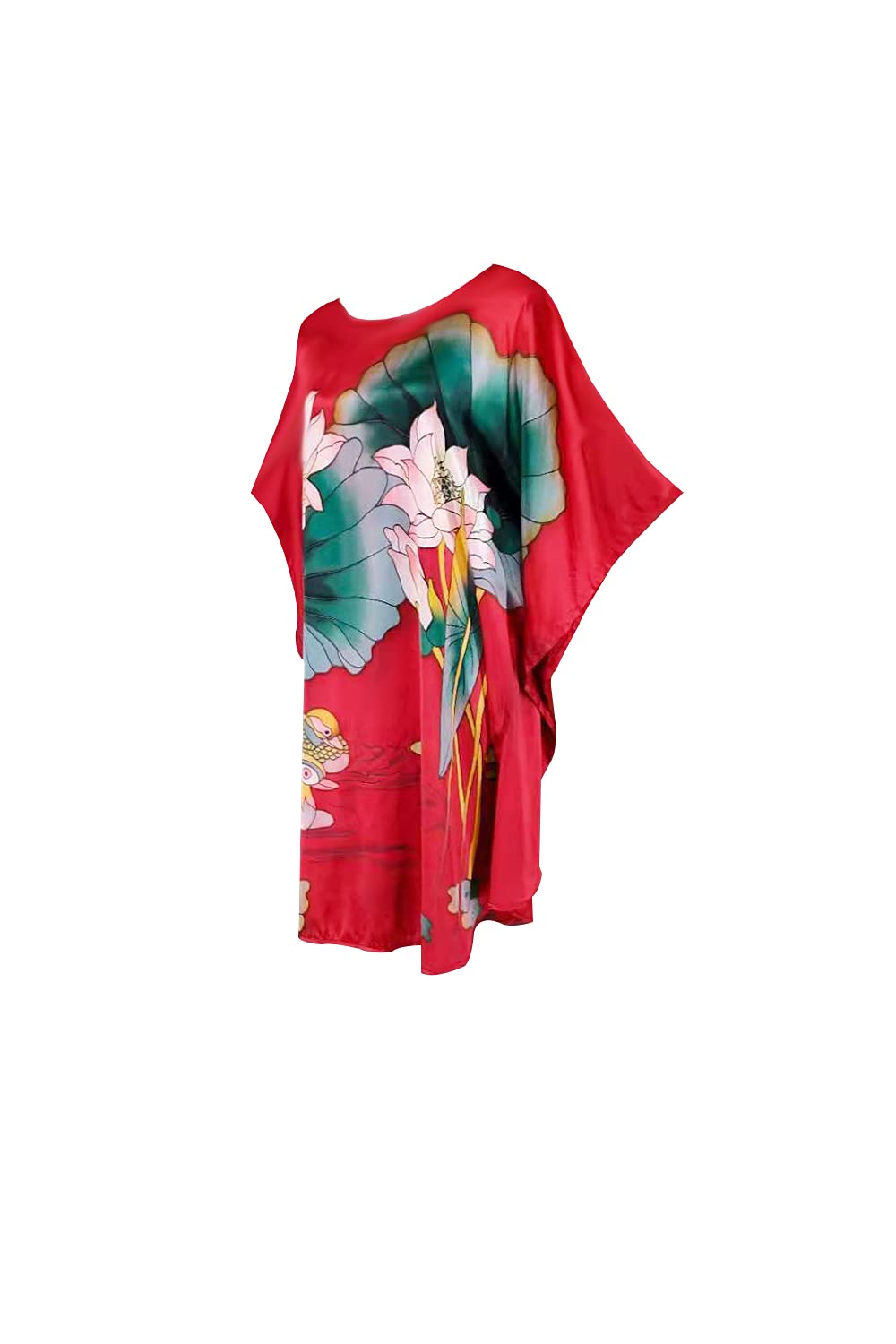 Women's 100% Silk Pajama Set & Floral Kimono Robe with Doll Sleeves - Luxurious Silk Sleepwear & Loungewear for Spa Nights, Bridal Showers & Relaxing at Home
