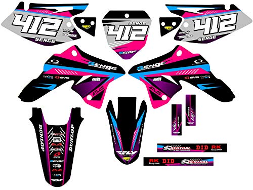 2008-2025 Suzuki DRZ 125 Surge Pink Senge Graphics Complete Kit with Rider I.D. - Perfect for Motocross Racing & Off-Road Bike Customization