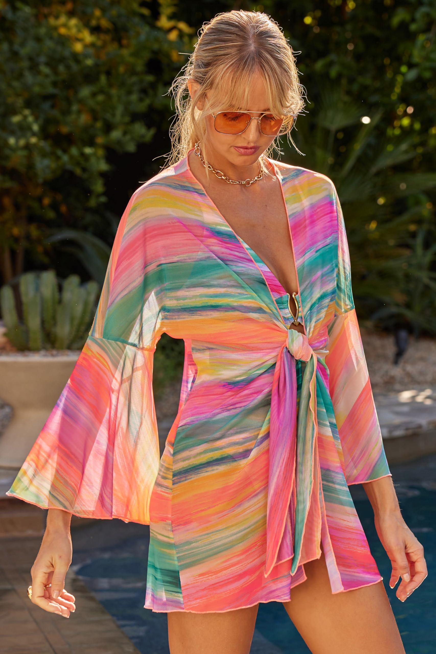 BECCA Women's Verano Mesh Tunic - Casual Summer Beach Cover Up Dress for Women | Perfect for Poolside, Vacation & Boho Outfits