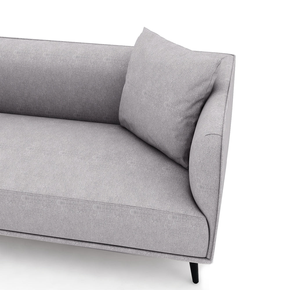 Heather 2.5 Seater Sofa - Modern Fabric Couch for Living Room, Small Space Apartment Furniture, Comfortable Loveseat for Lounge, Office & Guest Room (Beige/Gray)