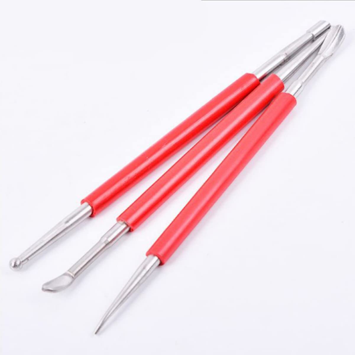 Ciieeo 2-Piece 3-in-1 Clay Sculpting Kit - Stainless Steel Double-Ended Pottery Tools for Ceramic & Sculpture Making - Perfect for Artists, Hobbyists & DIY Craft Projects