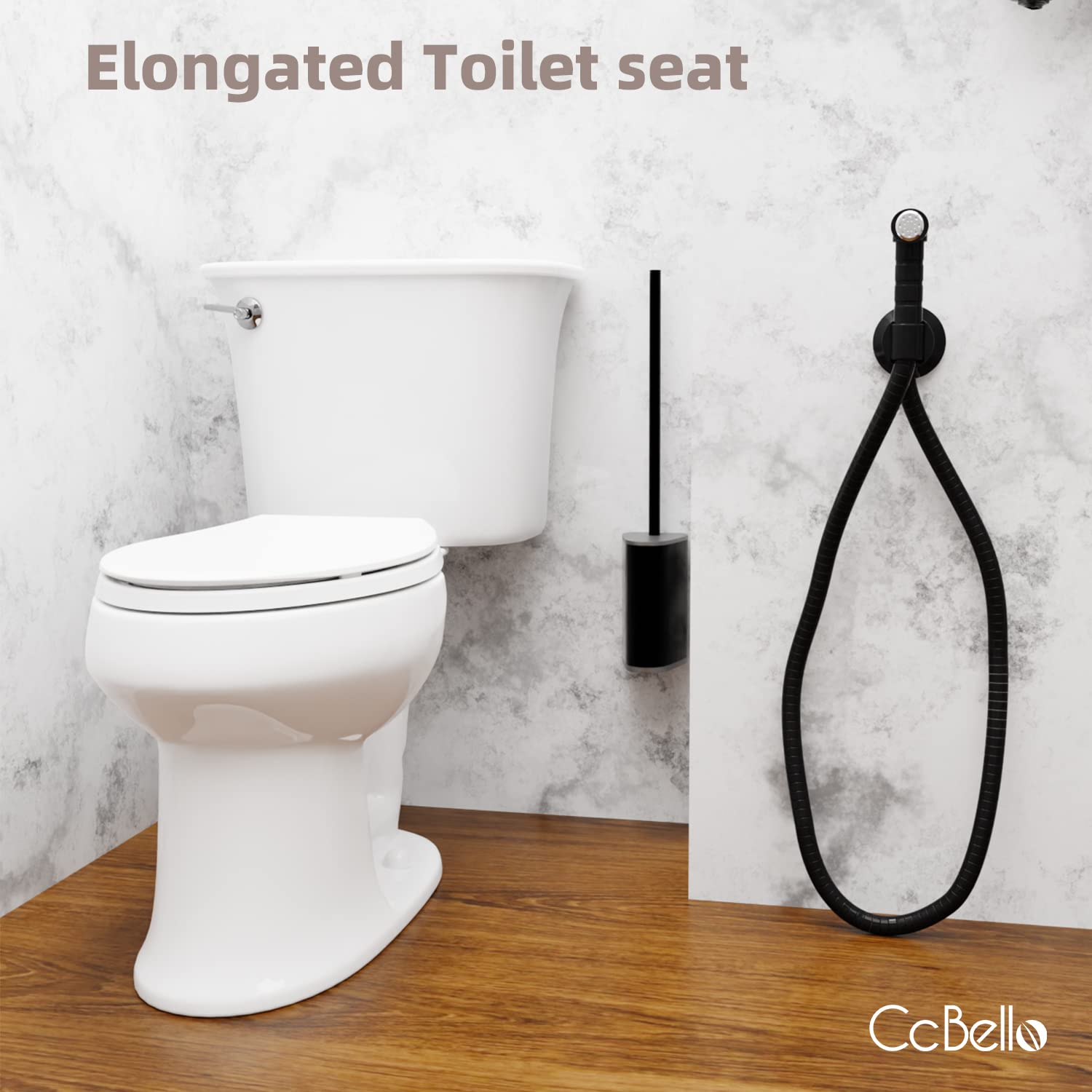 Elongated Toilet Seat with Slow Close Quick-Release Hinges - Heavy Duty Soft Close Oval Toilet Seat for Elongated Toilets - Quiet Close Lid & Seat - Easy to Install & Clean - Durable White Toilet Seat for Bathroom, Home & Commercial Use