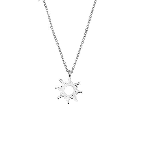 Sun necklace silver