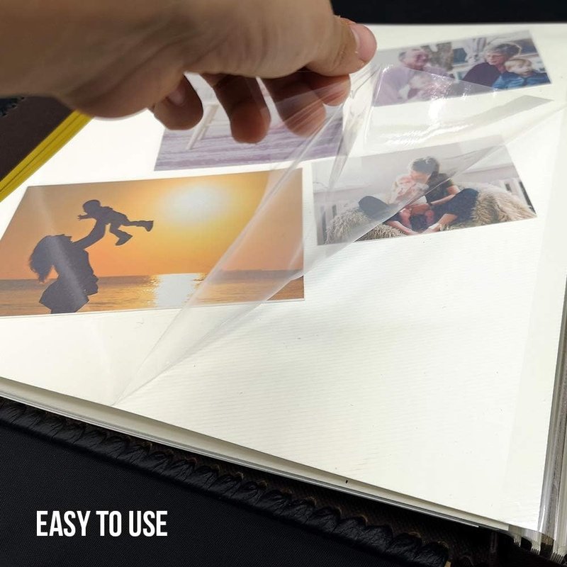 Vintage Leather Photo Album with Self-Adhesive Pages - Scrapbooking, Wedding Memories & Family Photo Preservation