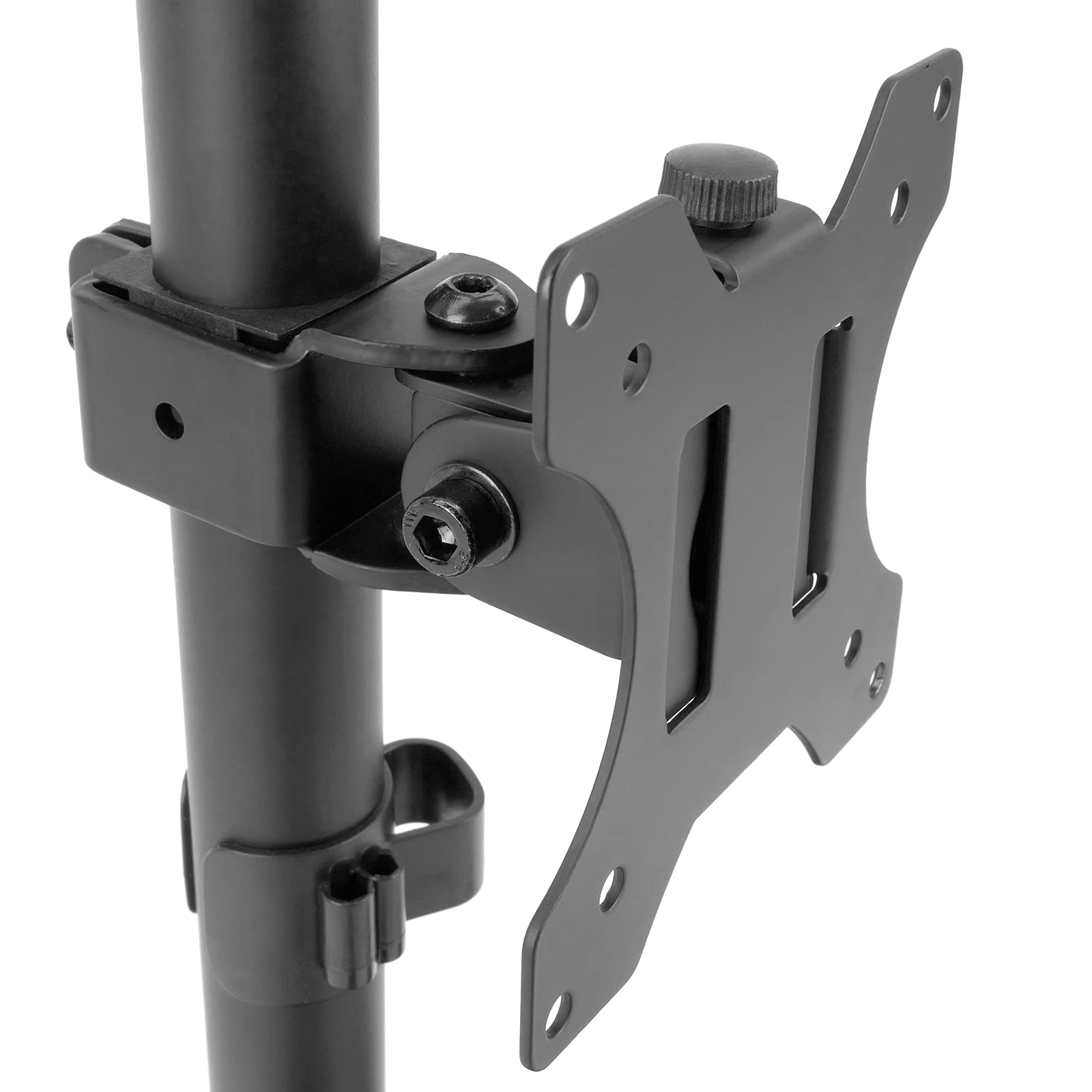 BEMATIK.COM Cablematic – Dual Vertical Monitor Stand with VESA 75/100 Mount - Perfect for Office Workstations & Gaming Setups