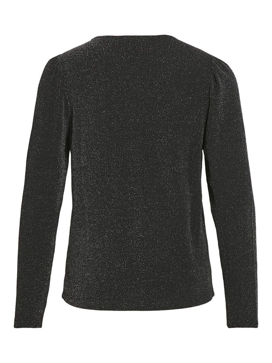 Leina Glitter Top for Women - Black Beauty & Silver Sequin Party Blouse - Perfect for Night Out, Club Wear, and Special Occasions