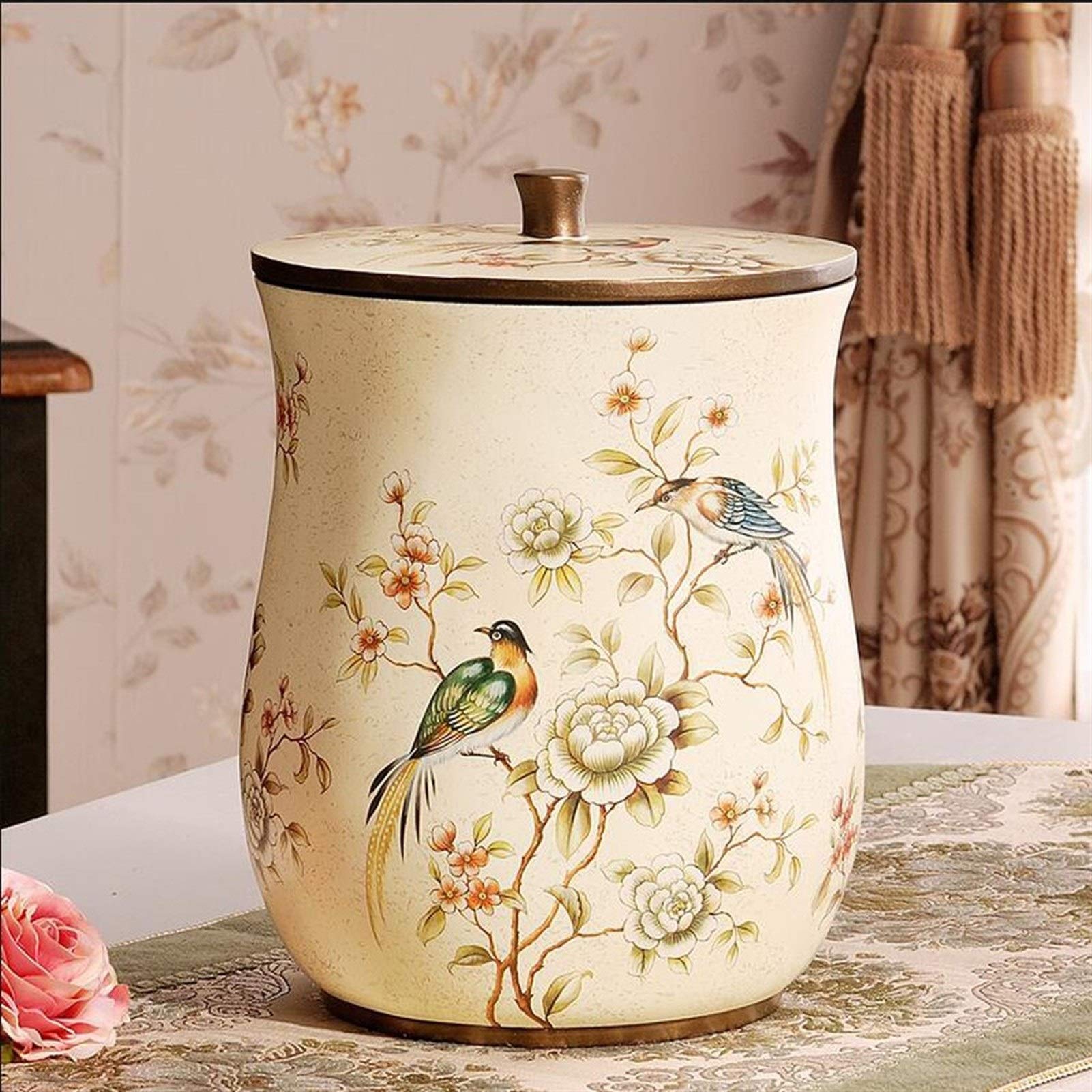 Premium 5L Covered Trash Can - Luxury Household Storage Bucket with Lid, Odor-Proof & Stylish Design (Multiple Colors) - Perfect for Kitchen, Bathroom, Office & Outdoor Use