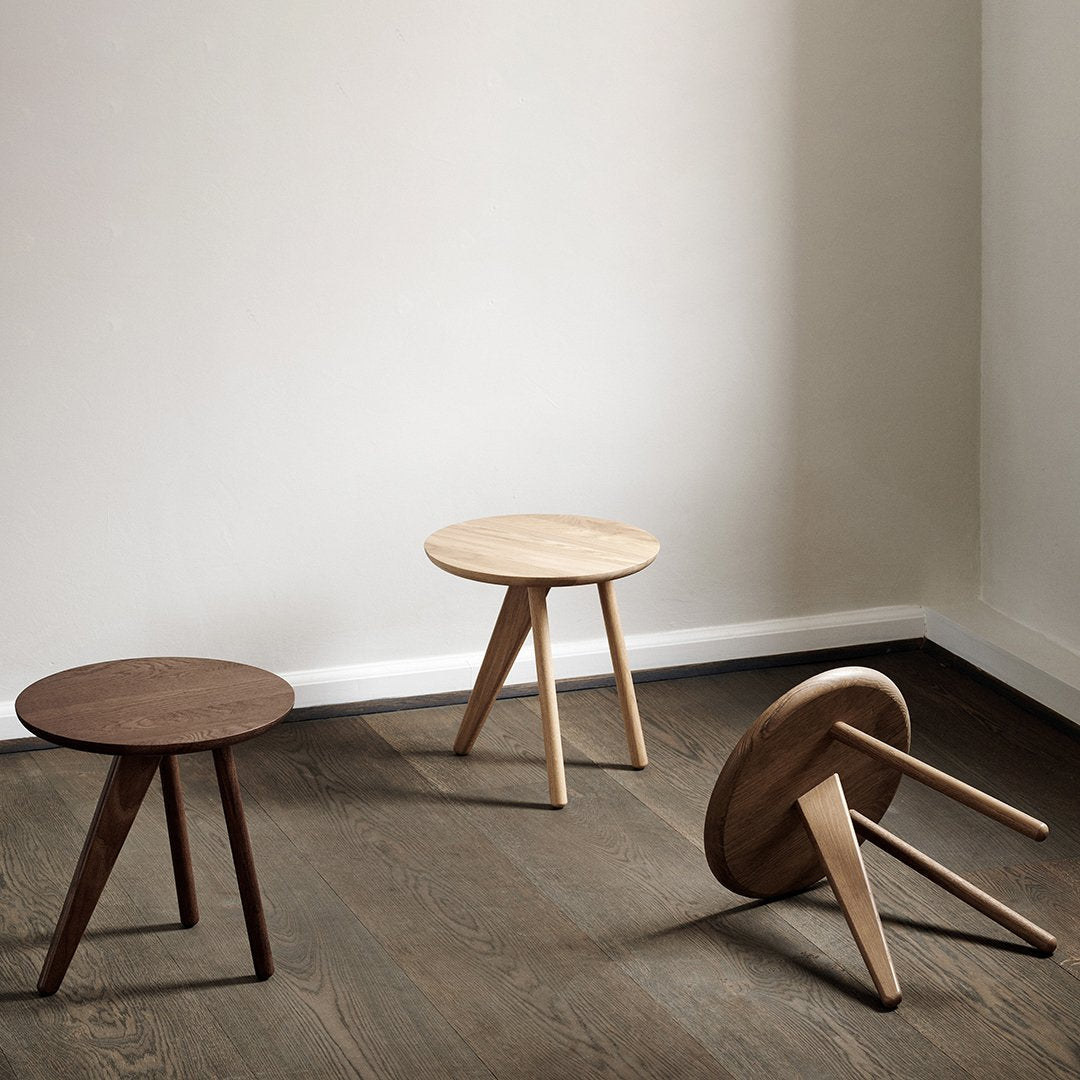 Hansen Hyldahl Fin Side Table by Norr11 - Modern Scandinavian End Table for Living Room, Bedroom & Office - Stylish & Functional Home Decor