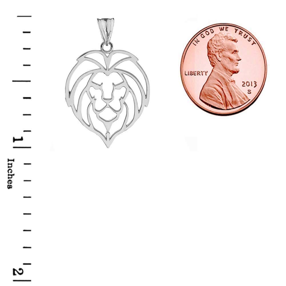 Sterling Silver Lion Head Outline Charm Pendant Necklace for Women - Elegant Jewelry Gift for Birthday, Anniversary & Special Occasions - Perfect for Layering, Everyday Wear & Fashion Accessories