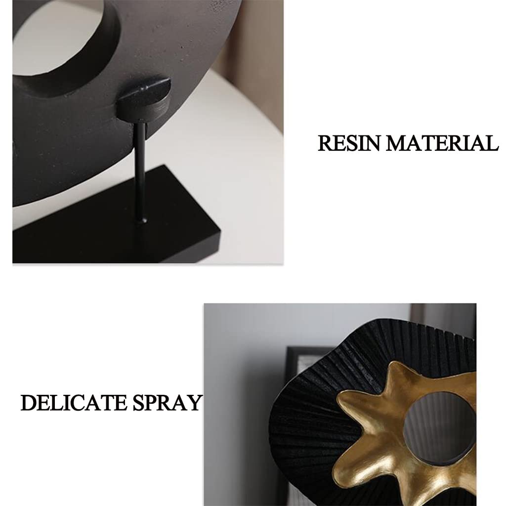 Abstract Resin Sculpture - Modern Bookshelf Decor, Farmhouse Living Room Centerpiece, Unique Bedroom & TV Stand Accent - Perfect for Home, Office & Gift Giving