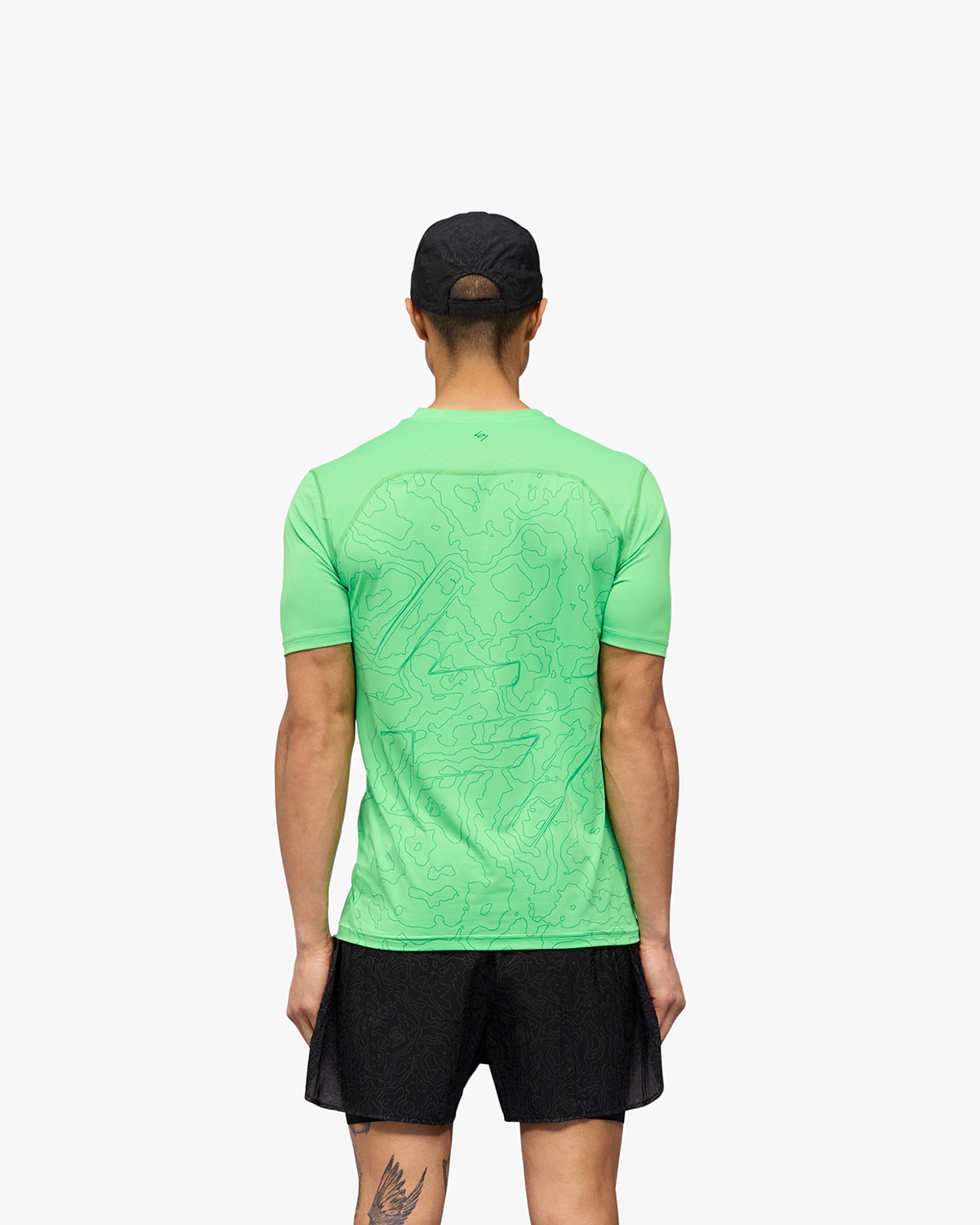 247 Contour Run T-Shirt for Men & Women - Breathable Performance Running Shirt in Speed Green - Ideal for Jogging, Gym Workouts & Outdoor Activities