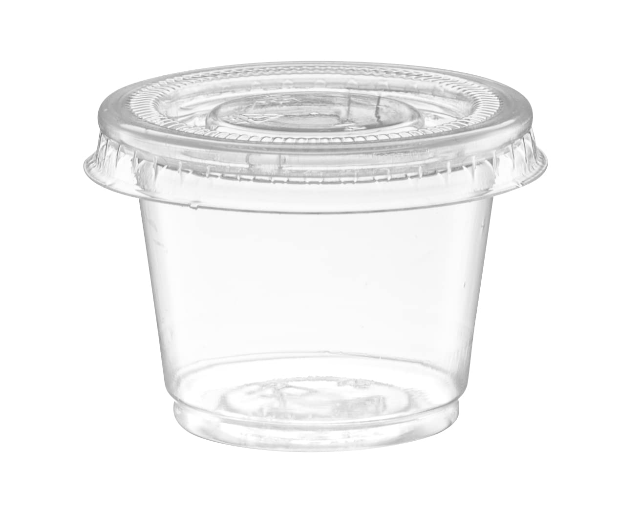 (1 oz - 200 Sets) Clear Disposable Plastic Portion Cups with Lids - Small Mini Containers for Portion Control, Jello Shots, Meal Prep, Sauces & Condiments - Perfect for Parties, Catering, Restaurants & Home Use