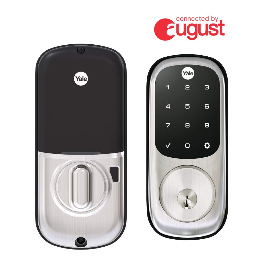 Yale YRD226-CBA-619 Smart Wi-Fi Door Lock - Satin Nickel Touchscreen Keypad with Backup Key | Keyless Entry for Homes & Apartments | Secure Smart Lock for Front Doors & Rental Properties