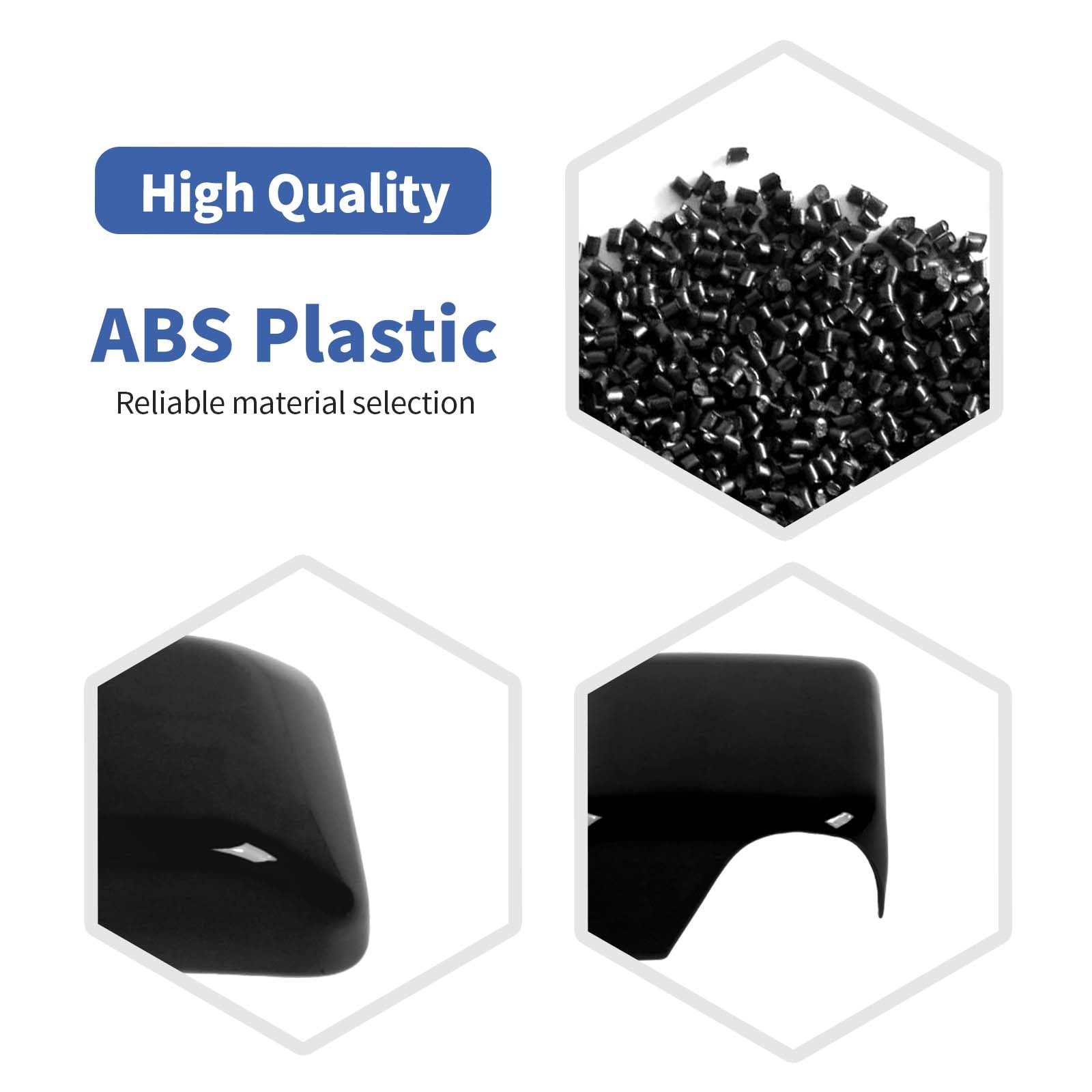 Jeep Wrangler JL JLU & Gladiator JT Side Mirror Cover Trim (2018-2024) - Black Exterior Accessories 2pcs - Durable Protection & Style Upgrade for Off-Road Adventures