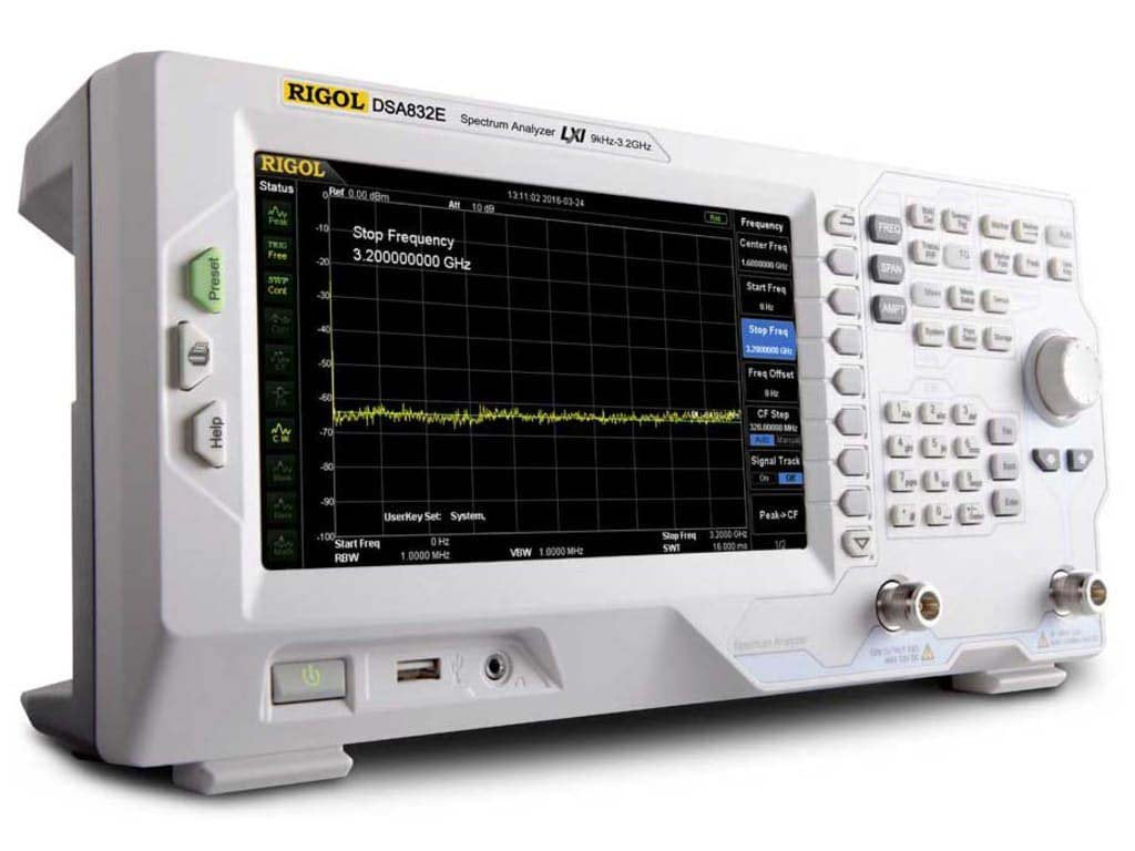 DSA832E TG Spectrum Analyzer (9kHz to 3.2GHz) with Tracking Generator - Professional RF Signal Testing for Wireless Communication, Electronics Repair & Lab Research