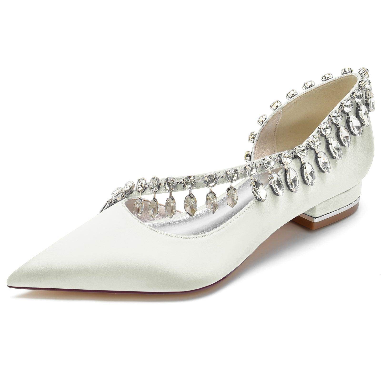 Flat Heel 2.5cm Silk-Like Comfortable Shoes CK0257 - Perfect for Office Wear, Casual Outings & Special Occasions