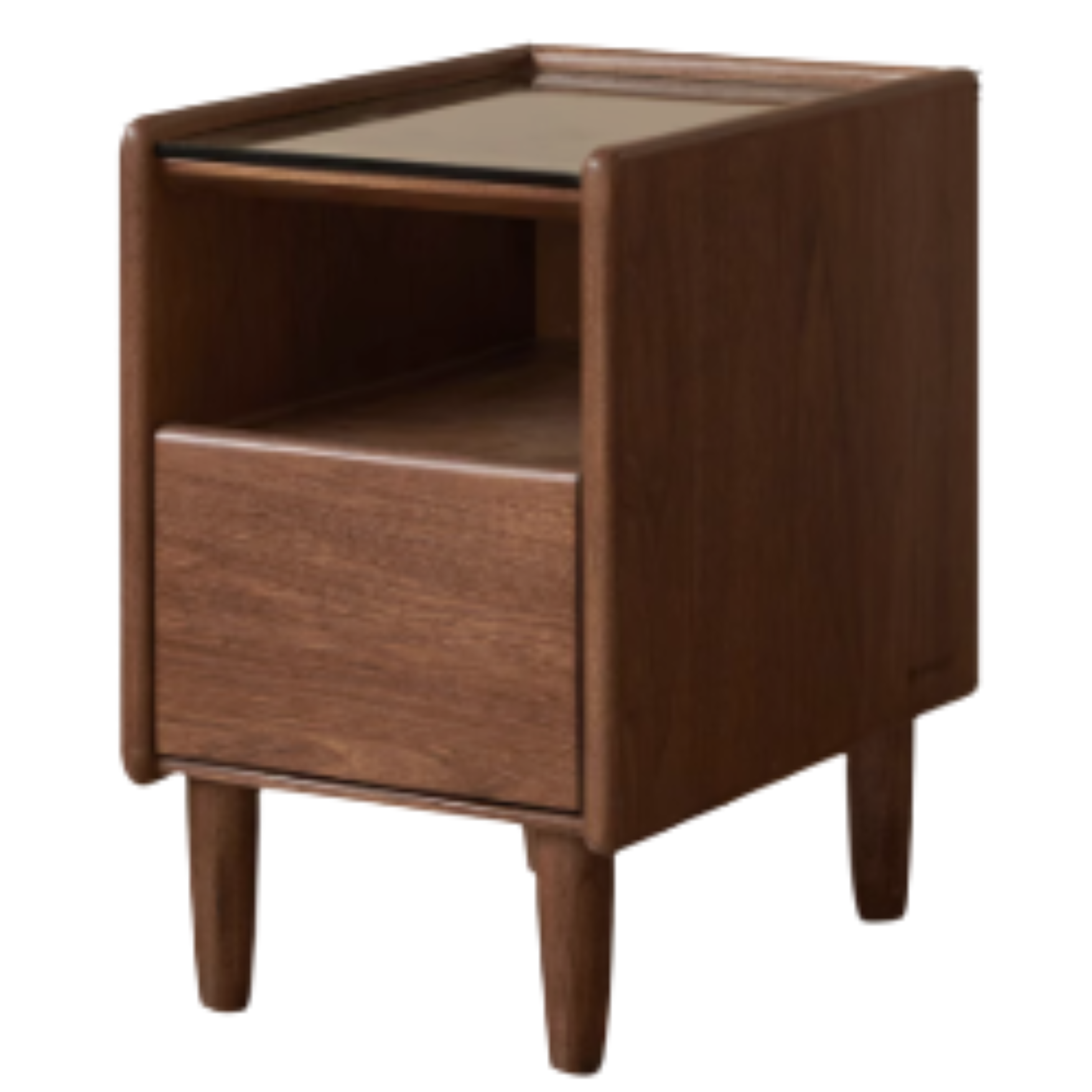 11.8x15.7x18.9 inch / 30x40x48cm / Walnut color / Caluswood bedside table