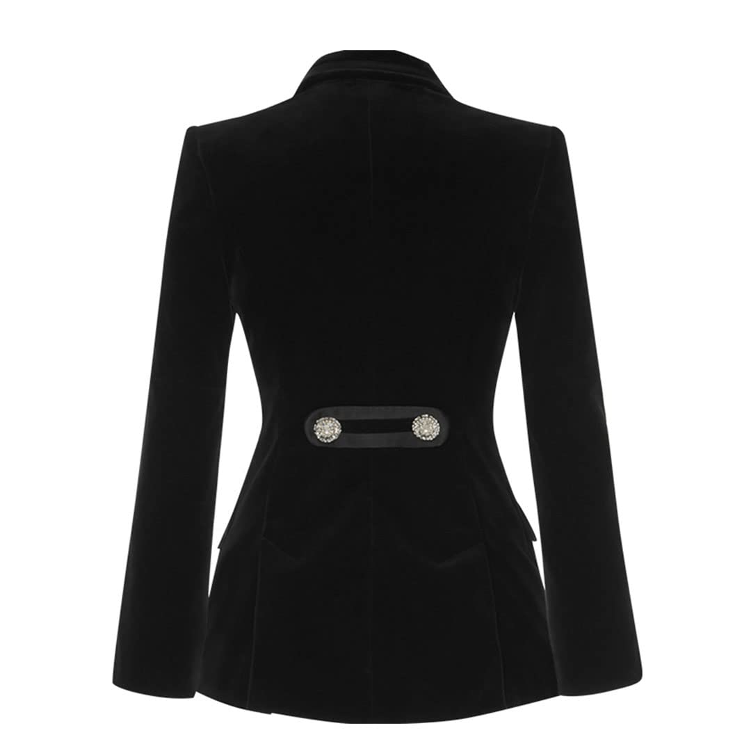 Women's Sexy Long Sleeve Blazer Dress - Formal Office Work Jacket with Notched Lapel & Diamond Buttons for Fall Winter | Business Attire, Professional Outfits, Career Wear