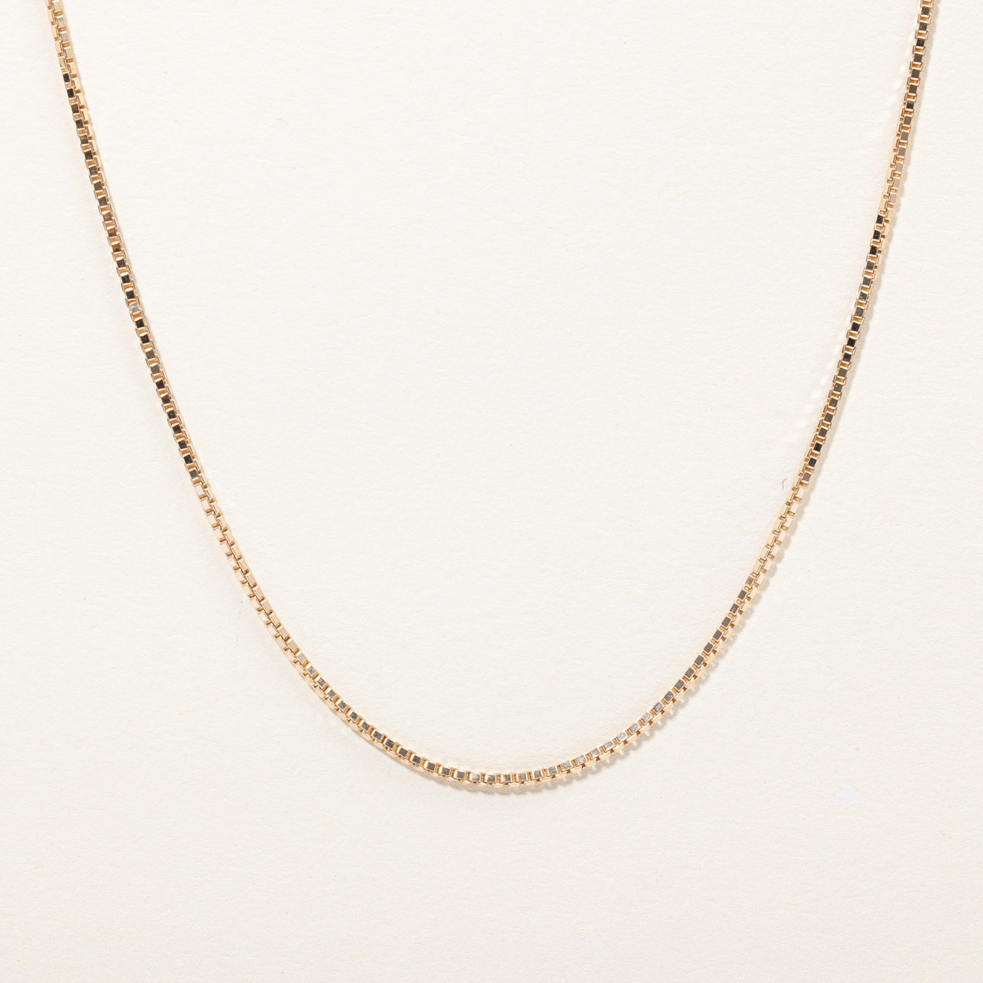 10K Yellow Gold Box Link Chain Necklace 16 Inch - Elegant & Durable Jewelry for Women, Perfect for Everyday Wear, Parties & Gifts