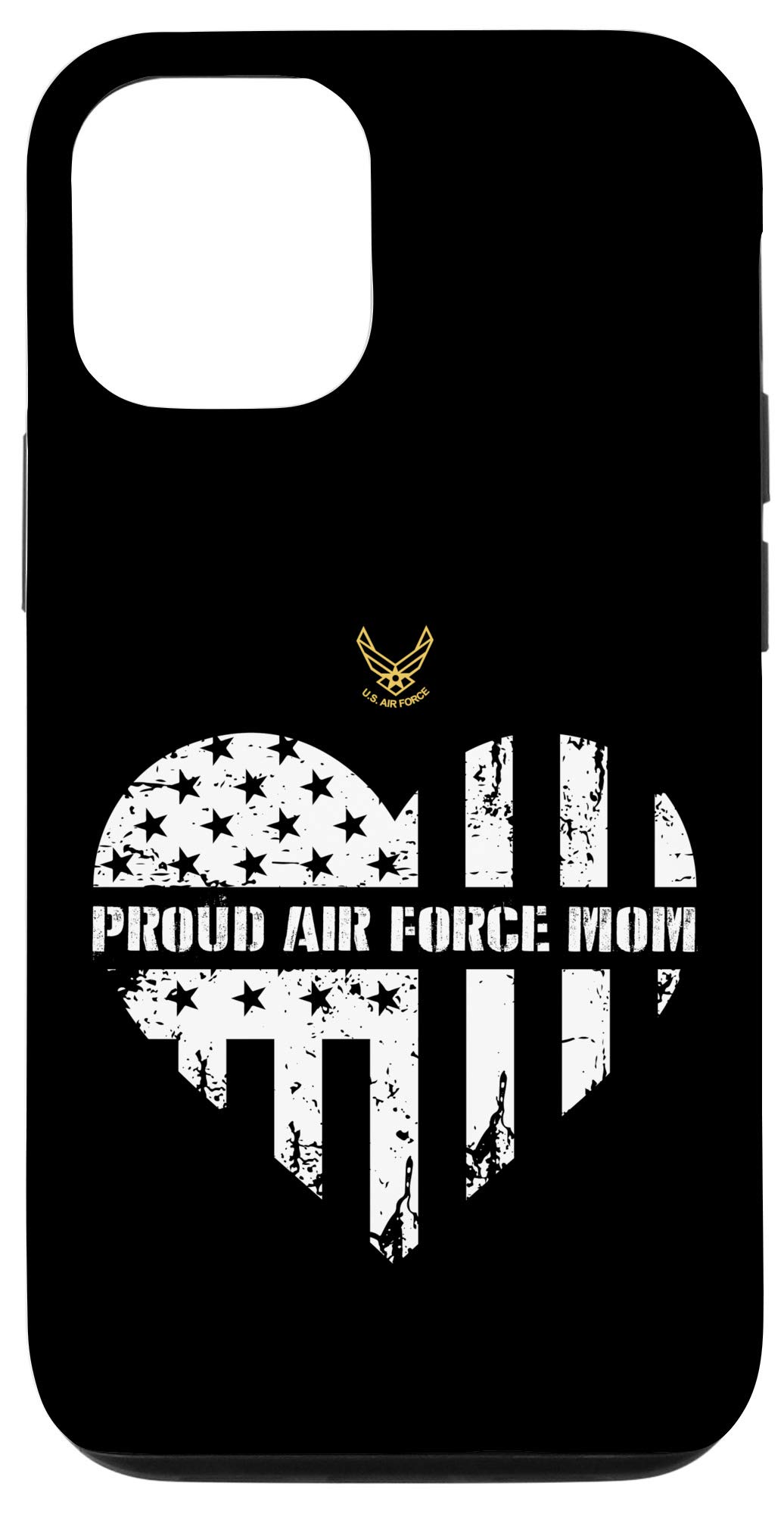 iPhone 12/12 Pro Case - Air Force Mom Military Pride Gift with Heart Design | Perfect for Military Families, Veterans & Patriotic Supporters