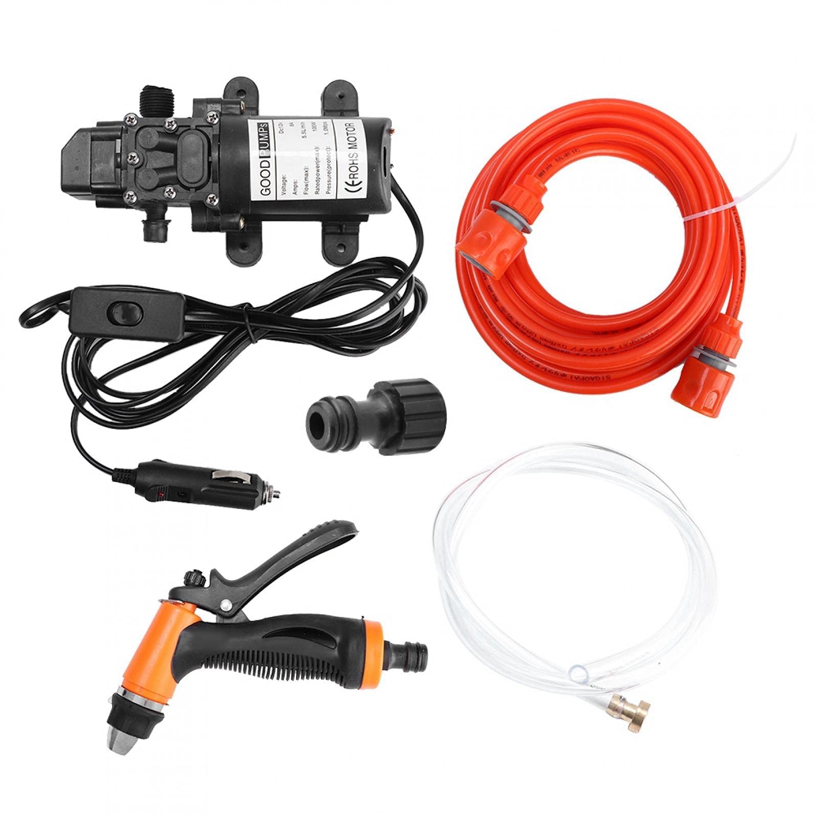12V Electric Car Pressure Washer Kit - for Auto, AC & Home Cleaning