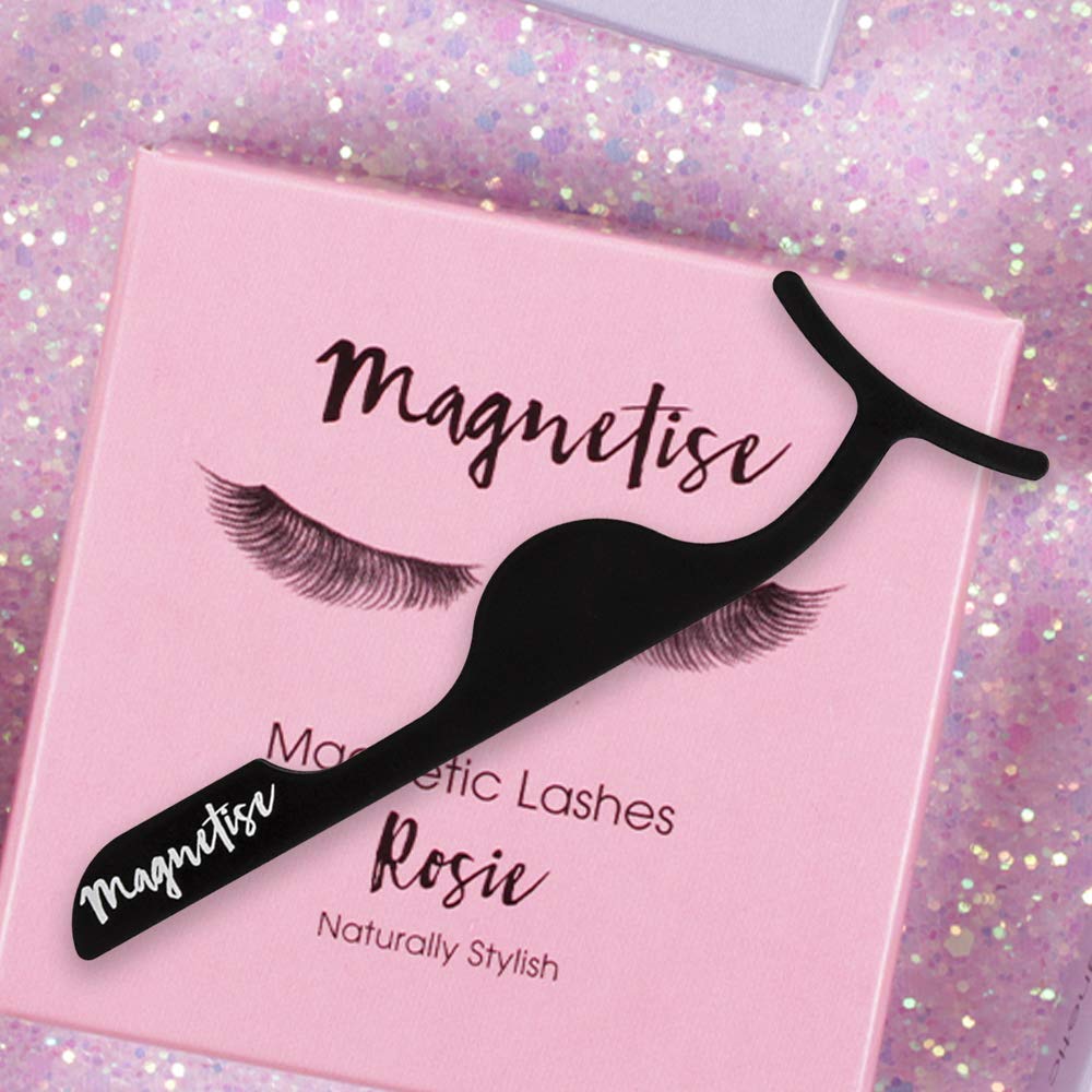 Lash FX Magnetic Matt Black Lash Tweezer - Professional Eyelash Extension Tool for Perfect Lash Application - Ideal for Salon, Home Use & DIY Beauty