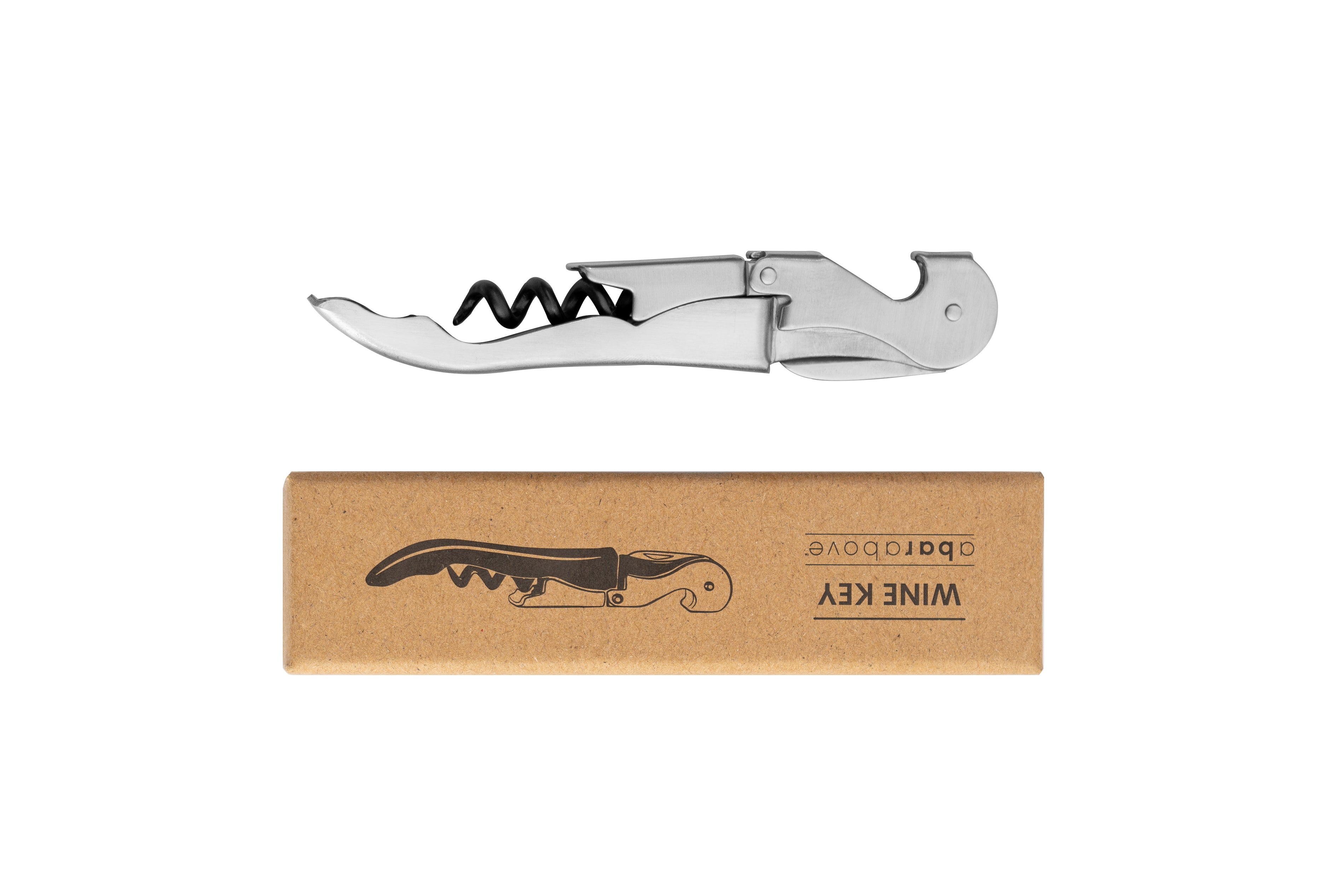 Premium Stainless Steel Wine Bottle Opener - Corkscrew with Foil Cutter & Ergonomic Handle - Perfect for Home, Restaurants, and Wine Tastings