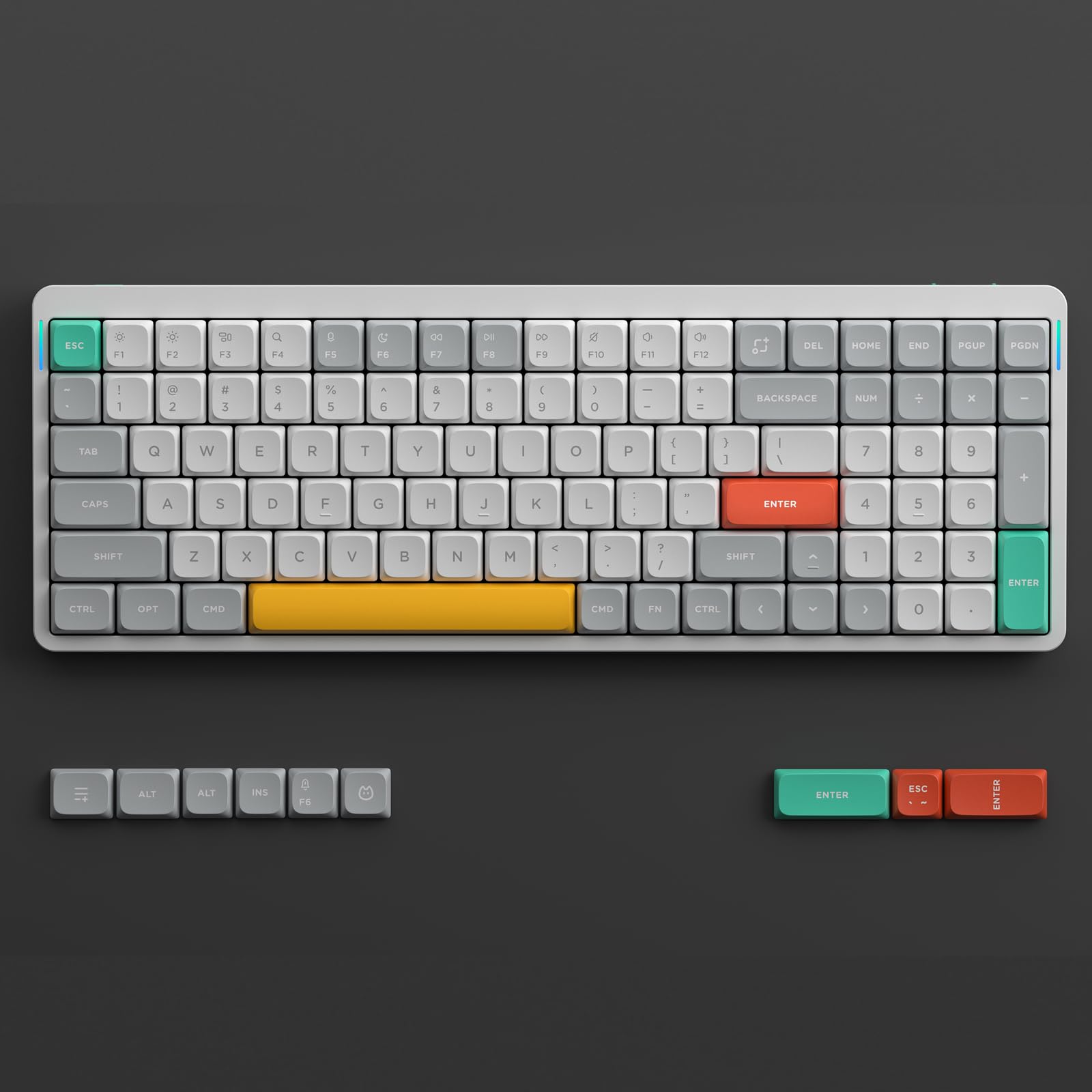 Nuphy Air96 V2 Wireless Mechanical Keyboard - Bluetooth 5.1, 2.4G, Wired for PC/Mac Gaming & Office