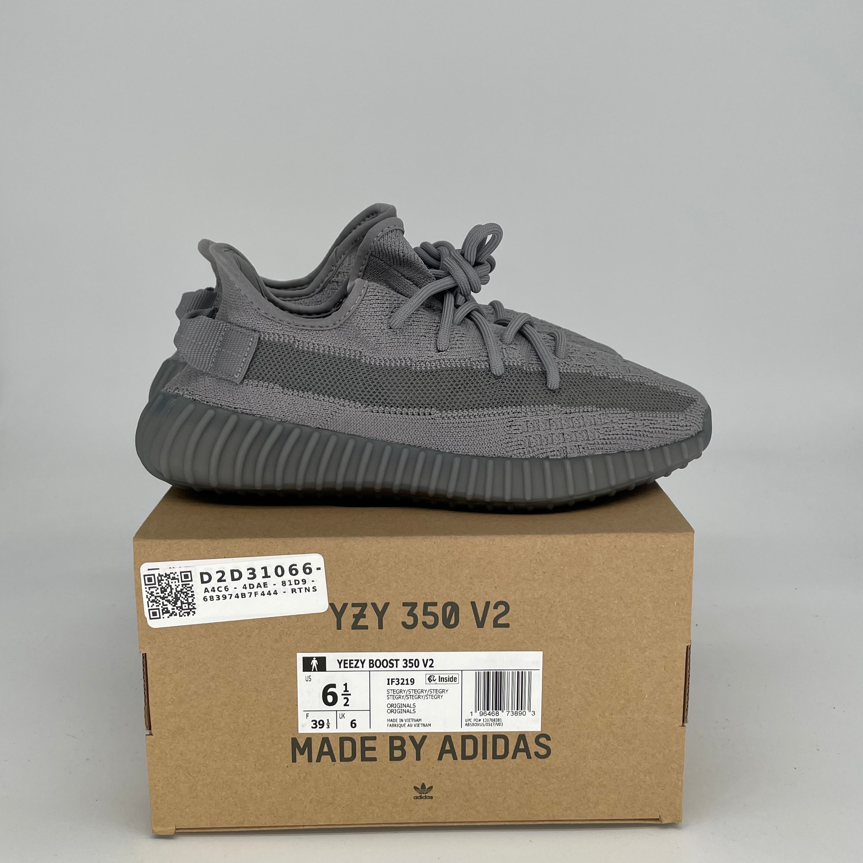 Adidas Yeezy Boost 350 V2 Steel Grey Sneakers - Women's Size 6.5/8W (Style IF3219) | Comfortable Running Shoes for Gym, Jogging & Casual Wear