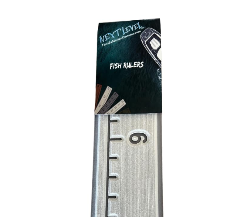 36 Inch Fish Ruler - SeaDek Non-Slip Measuring Tool for Boats & Kayaks - Cool Gray/Storm Gray - Perfect for Anglers & Fishing Enthusiasts