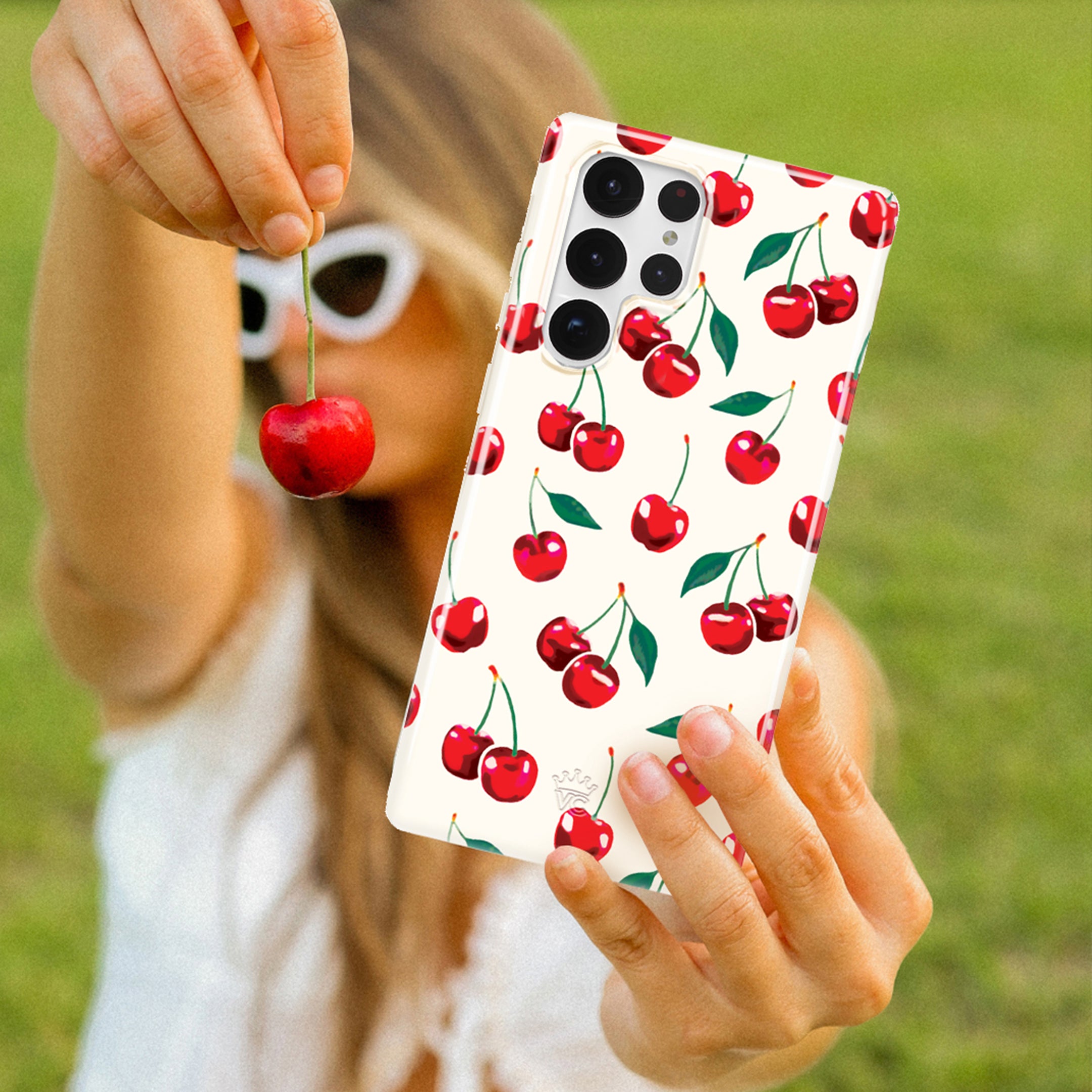 Mon Cheri Cherry Samsung Phone Case - Cute & Durable Protective Cover for Samsung Galaxy [Model] - Perfect for Everyday Use, Travel & Gifting