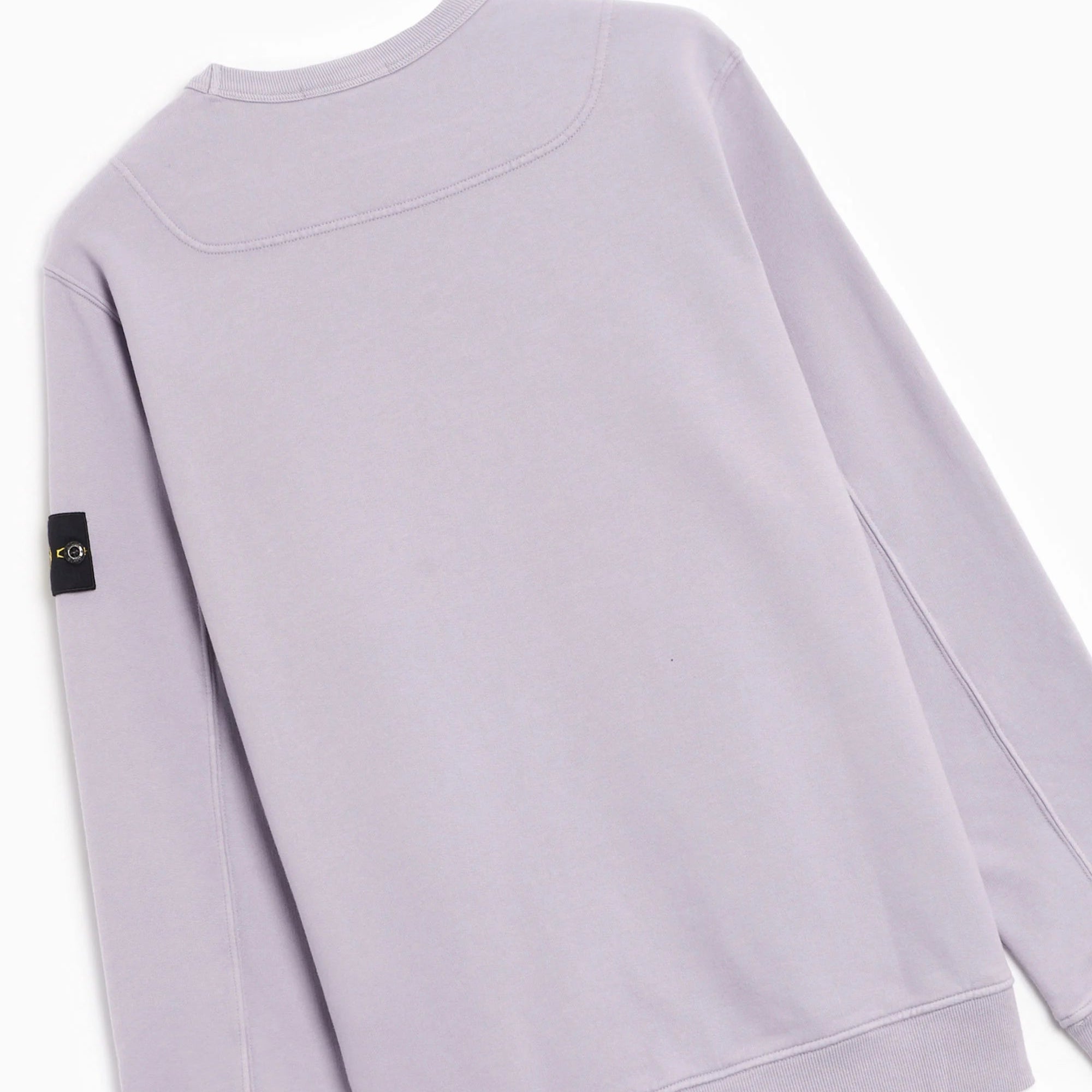 Stone Island Garment Dyed Sweatshirt for Men | Premium Cotton Crewneck Pullover | Casual Streetwear & Outdoor Activities