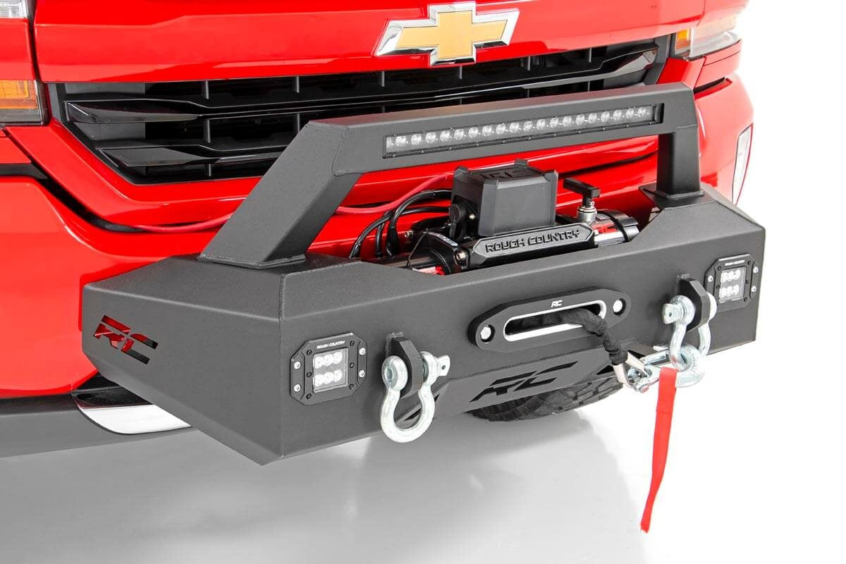 2007-2018 Chevrolet Silverado Winch Mounting Bracket Kit for 2WD/4WD 1500 Models - Heavy Duty Off-Road Accessory [EXO 10761] - Perfect for Truck Recovery & Off-Road Adventures
