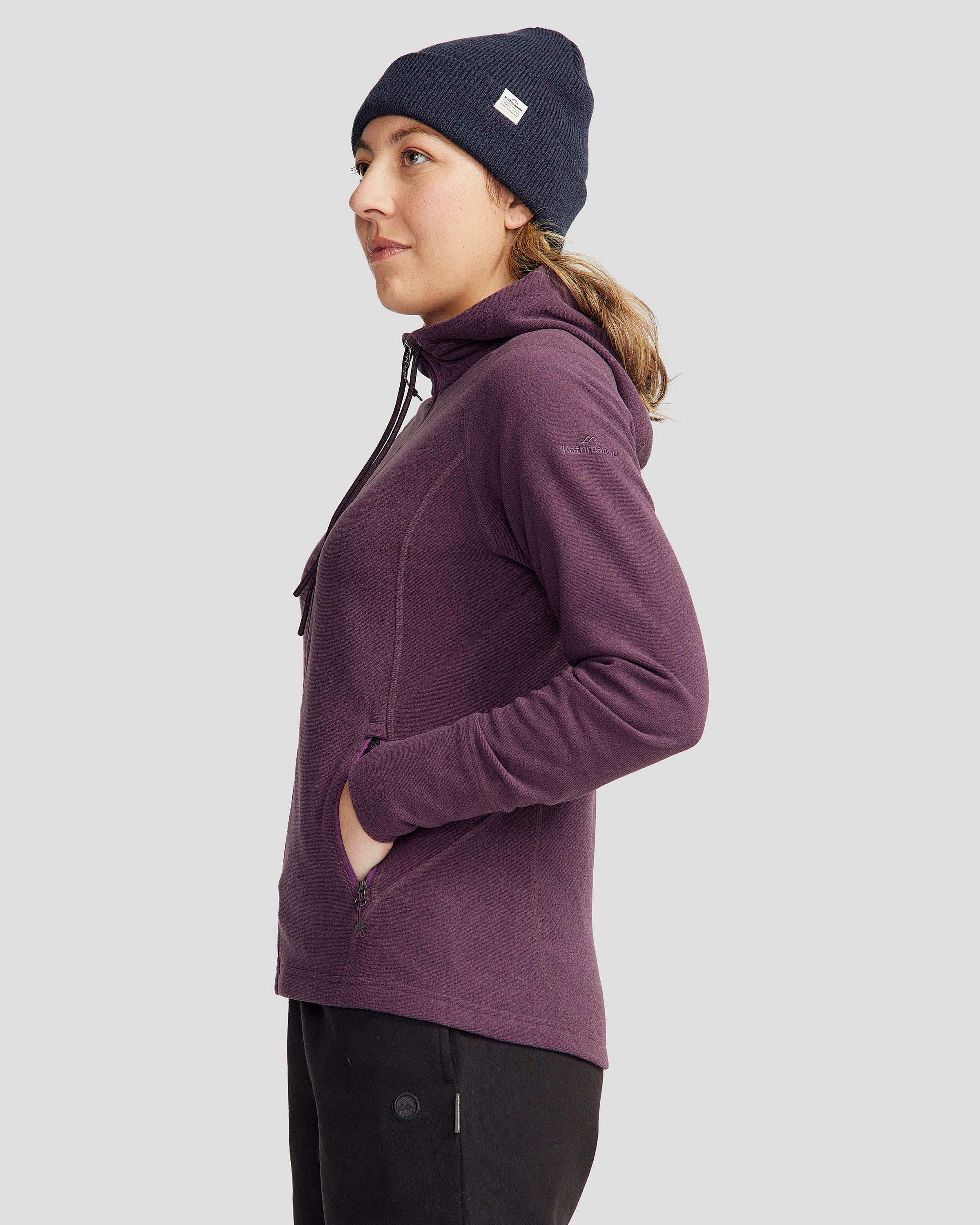 Women's Mt Aspiring Hooded Fleece Jacket - Lightweight Warm Winter Coat for Hiking, Camping & Outdoor Activities | Water-Resistant & Breathable